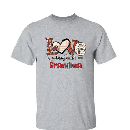 Hello Fall Love Being Called Grandma - Personalized Custom T Shirt - Gift for Grandma/Nana/Mimi, Mom, Wife, Grandparent  Ezcustomize