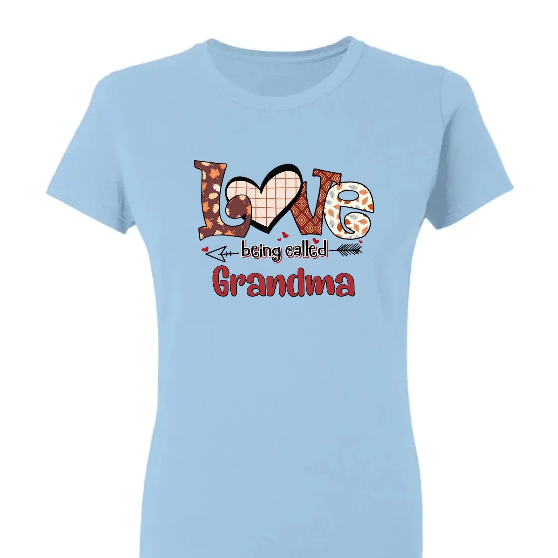 Hello Fall Love Being Called Grandma - Personalized Custom T Shirt - Gift for Grandma/Nana/Mimi, Mom, Wife, Grandparent  Ezcustomize