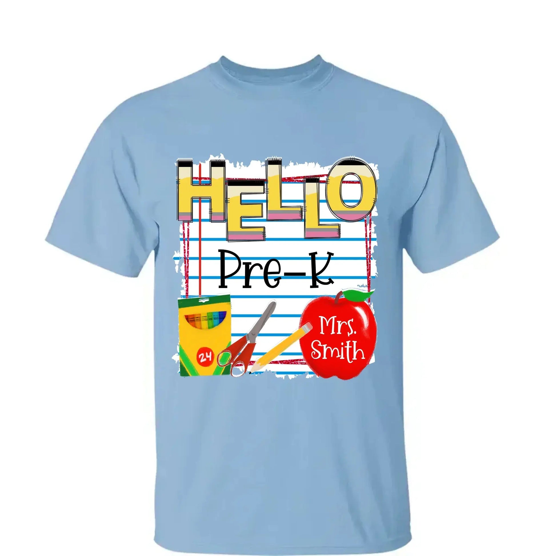 Hello Grade Back to School Shirt – Personalized Teacher T-Shirt with Custom Name & Grade, Gift for First Day of School  Ezcustomize