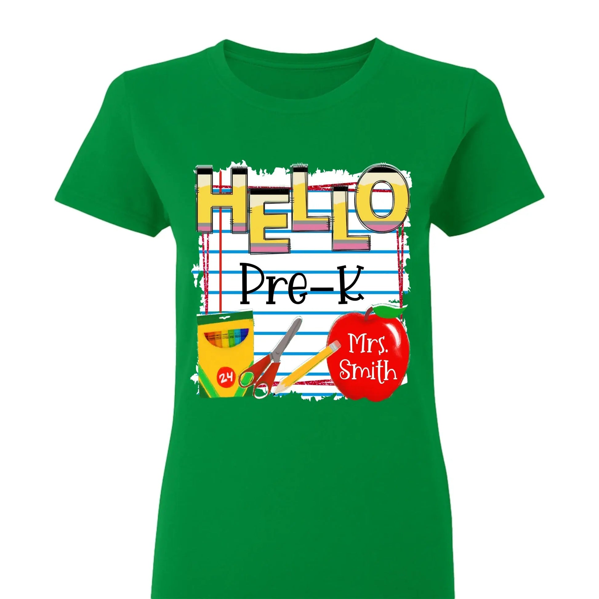 Hello Grade Back to School Shirt – Personalized Teacher T-Shirt with Custom Name & Grade, Gift for First Day of School  Ezcustomize