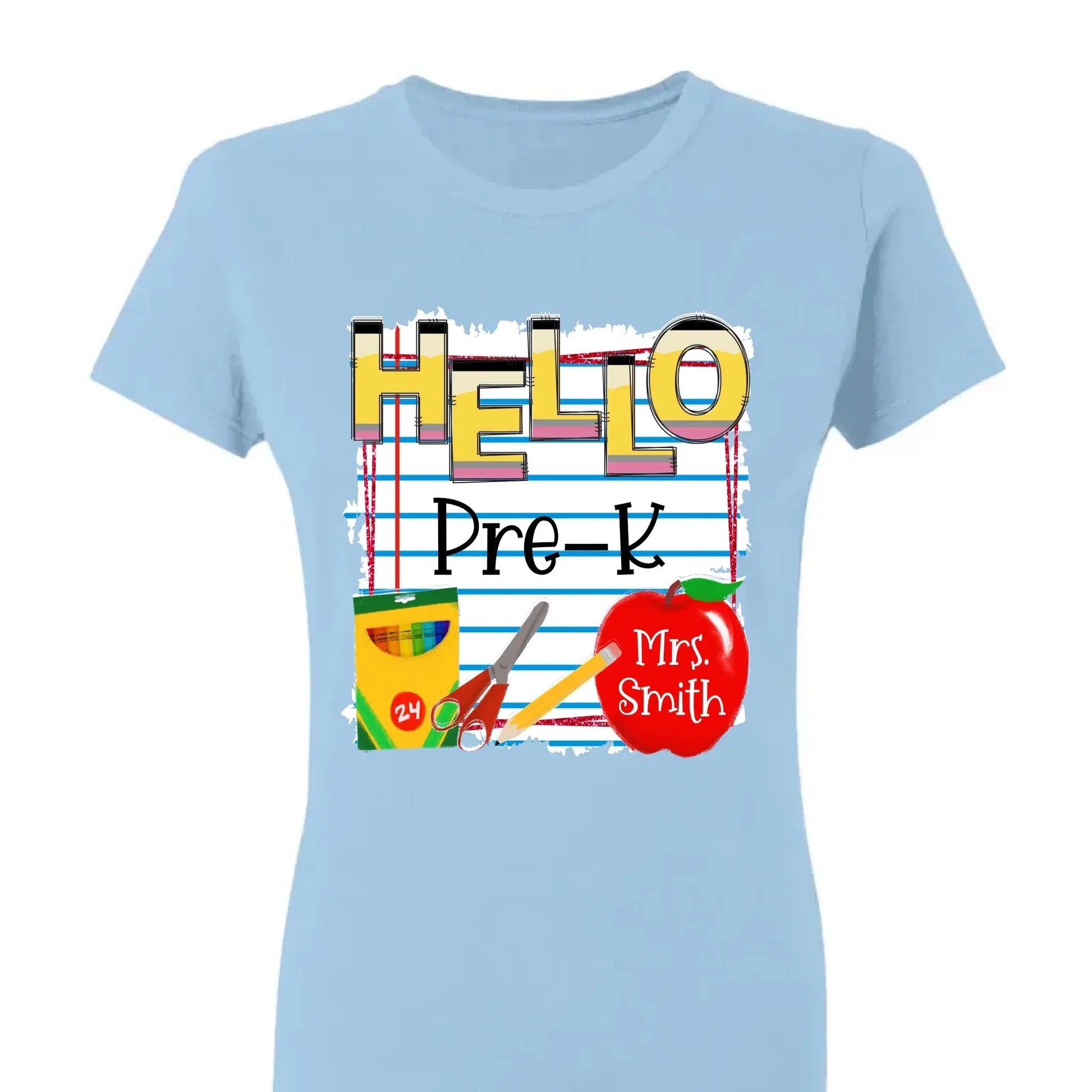 Hello Grade Back to School Shirt – Personalized Teacher T-Shirt with Custom Name & Grade, Gift for First Day of School  Ezcustomize