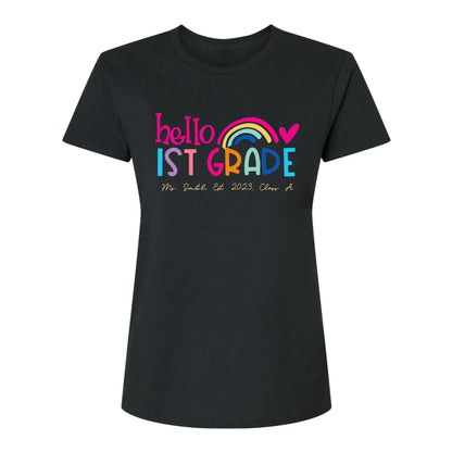 Hello Kindergarten Shirt – Personalized Rainbow T-Shirt for Teachers, Custom Back to School Gift for Pre-K, Preschool, or Kindergarten  Ezcustomize