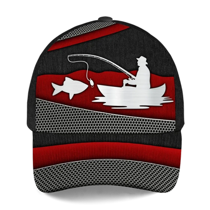 Hooked on Fishing - Personalized Classic Cap - Custom Metal Print Hat for Papa & Dad  Ezcustomize