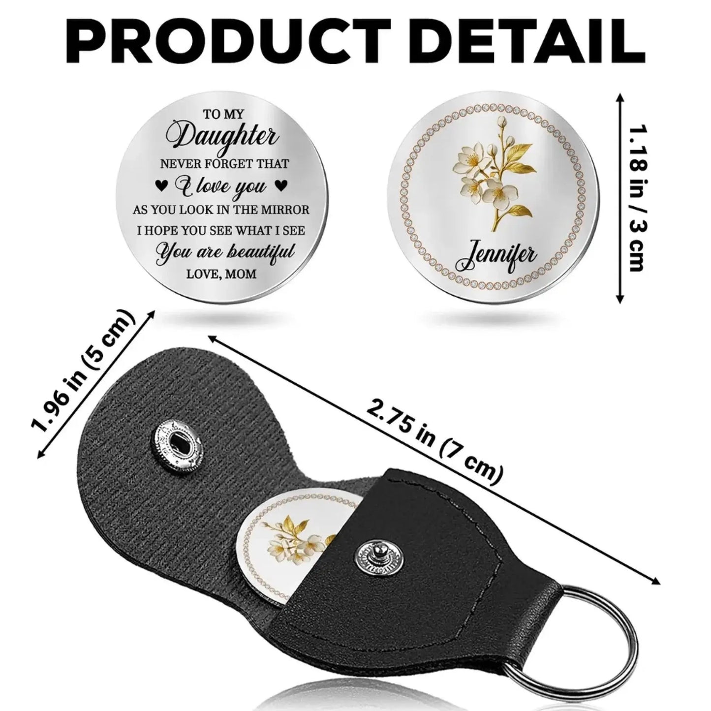 How Beautiful You Are – Personalized Custom 3D Effect Pocket Hug Token – Gift For Daughter/Granddaughter  Ezcustomize
