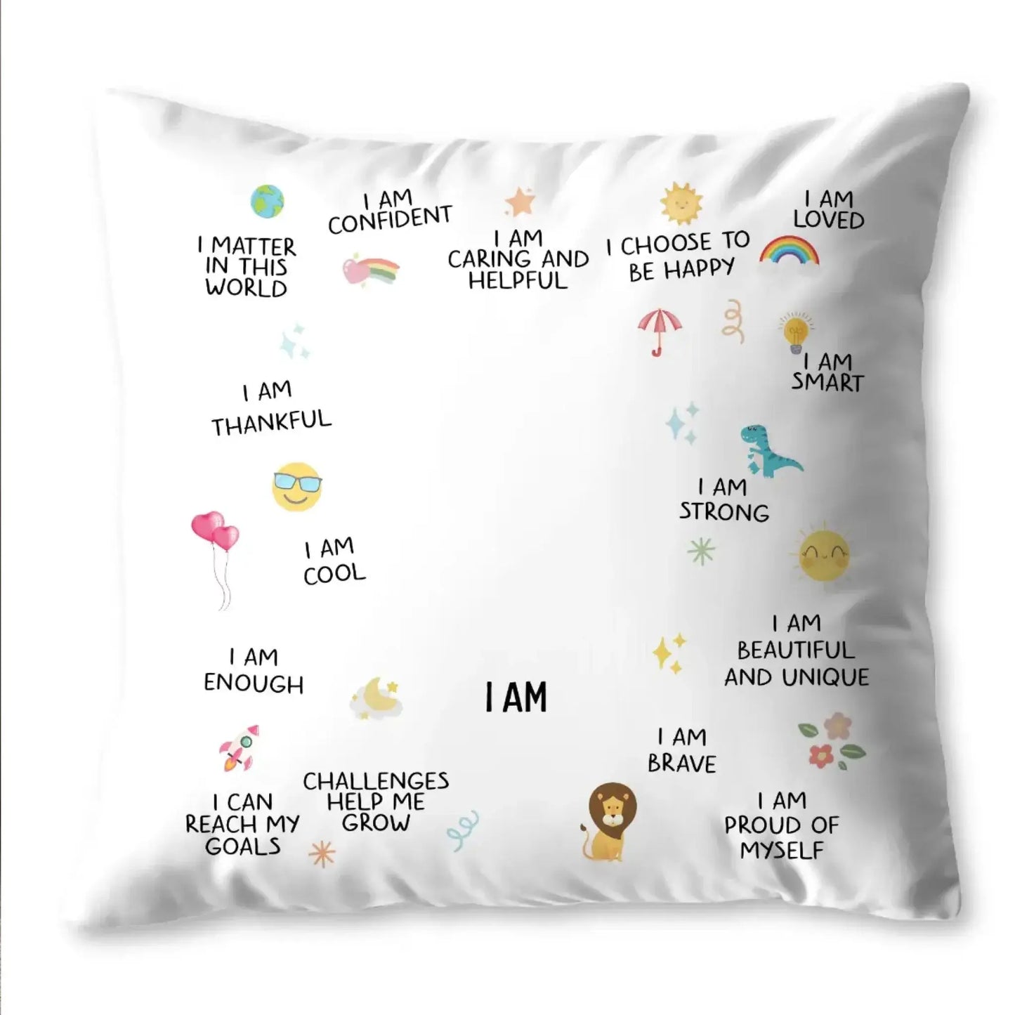 I Am Confident, I Choose To Be Happy, Encouraging Positive Thoughts Pillow, Custom Pillow, Gift For Kids and Family  Ezcustomize