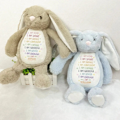 I Am Kind I Am Smart Affirmation – Personalized Soft Toy Bunny Plush – Gift for Kids  Ezcustomize