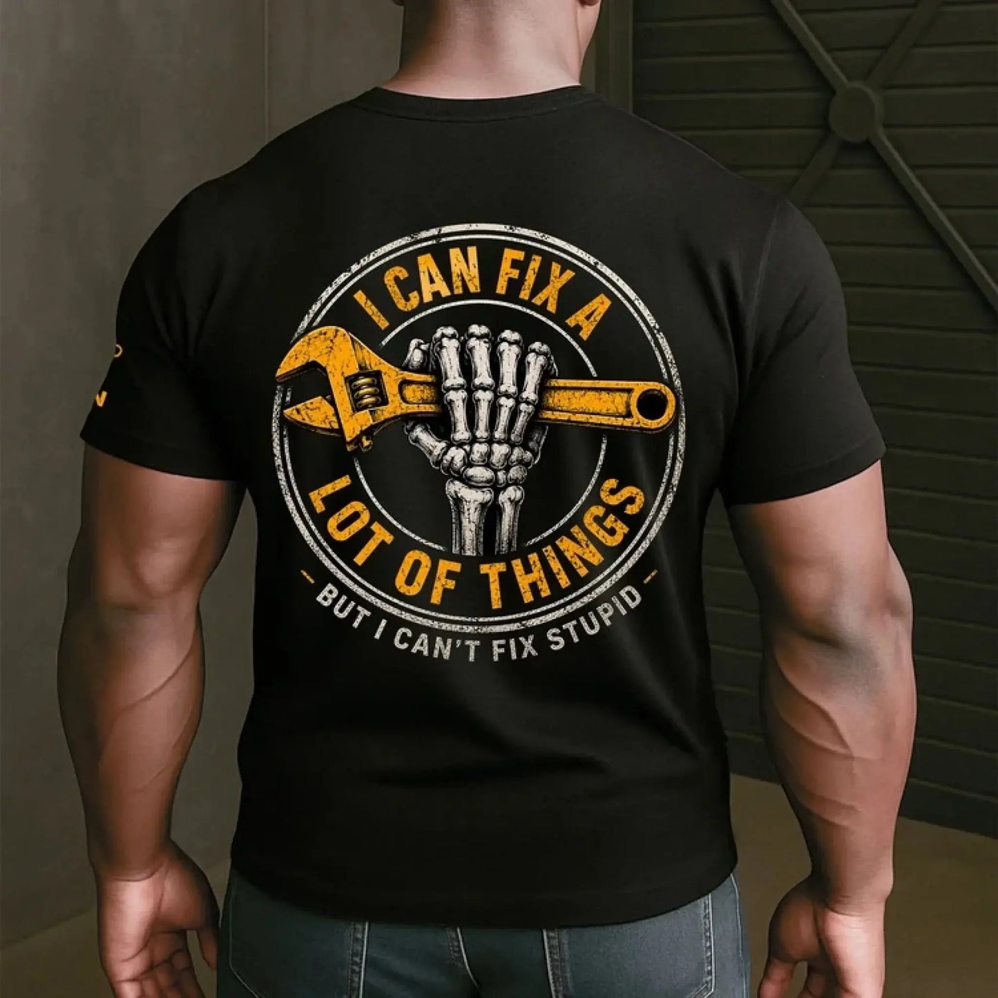 I_Can_Fix_A_Lot_Of_Things_But_I_Can_t_Fix_Stupid_With_Name_On_Sleeve_Personalized_Shirt_3