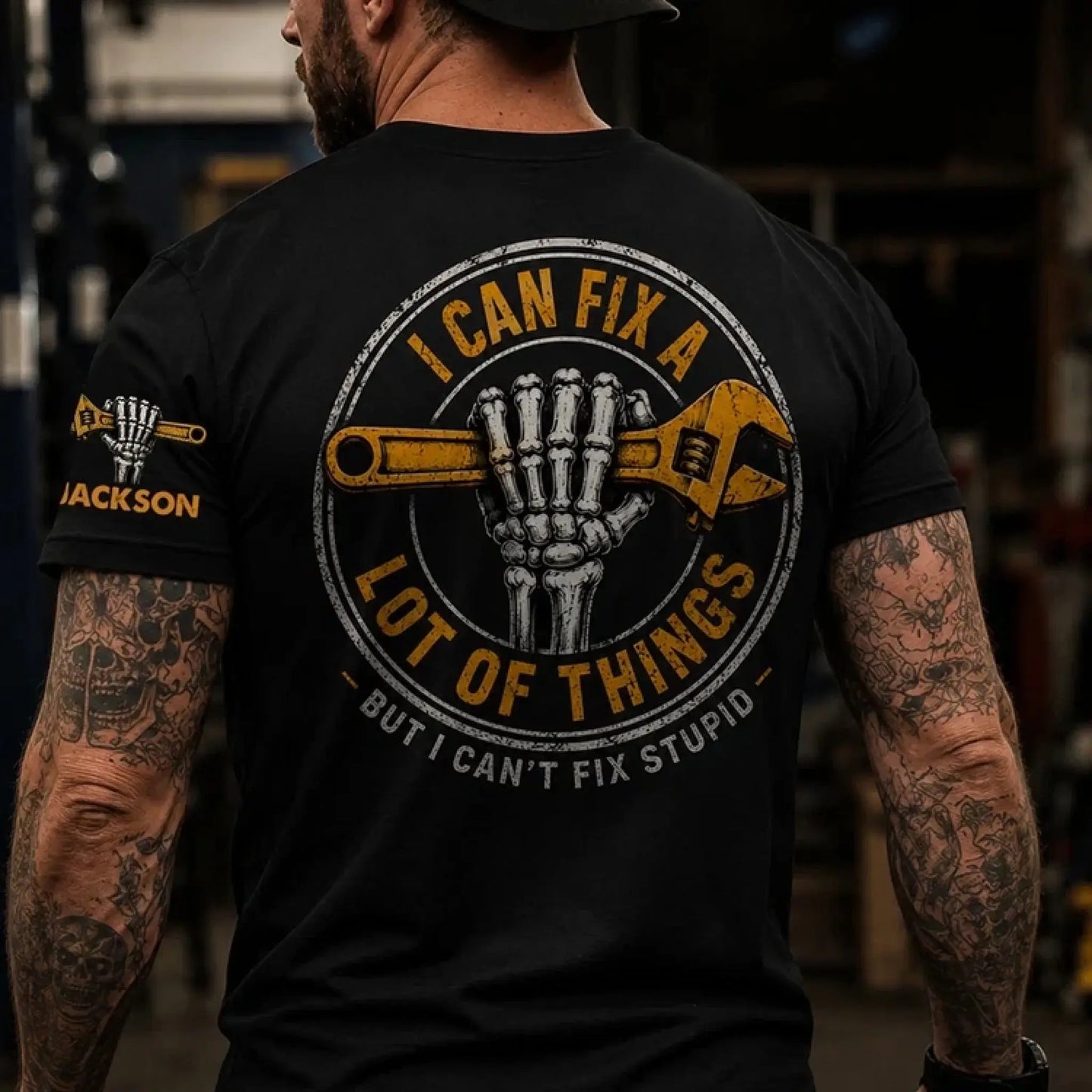 I-Can-Fix-A-Lot-Of-Things-But-I-Can_t-Fix-Stupid-With-Name-On-Sleeve-Personalized-Shirt-2