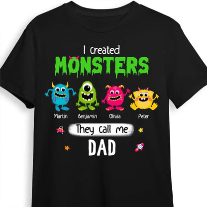 I Created Monsters They Call Me Dad – Personalized Shirt, Hoodie, or Sweatshirt – Funny Halloween Gift for Dads & Fathers-to-Be  Ezcustomize