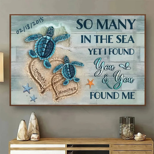 "I Found You" Love Scene – Personalized Poster/Canvas – Romantic Gift for Couples & Anniversaries  Ezcustomize