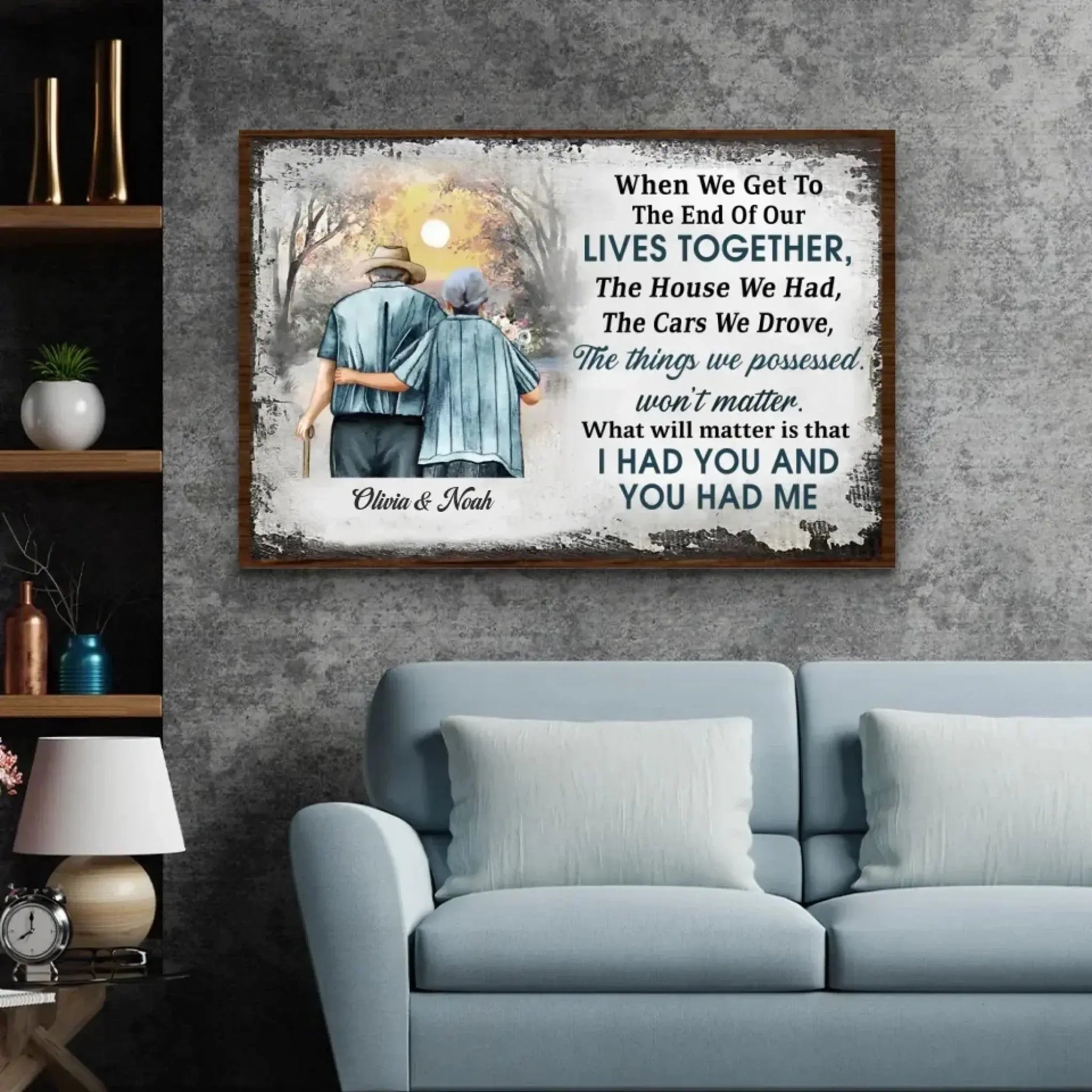 "I Had You and You Had Me" Sunset Art – Personalized Poster/Canvas – Romantic Wall Art Gift for Couples  Ezcustomize
