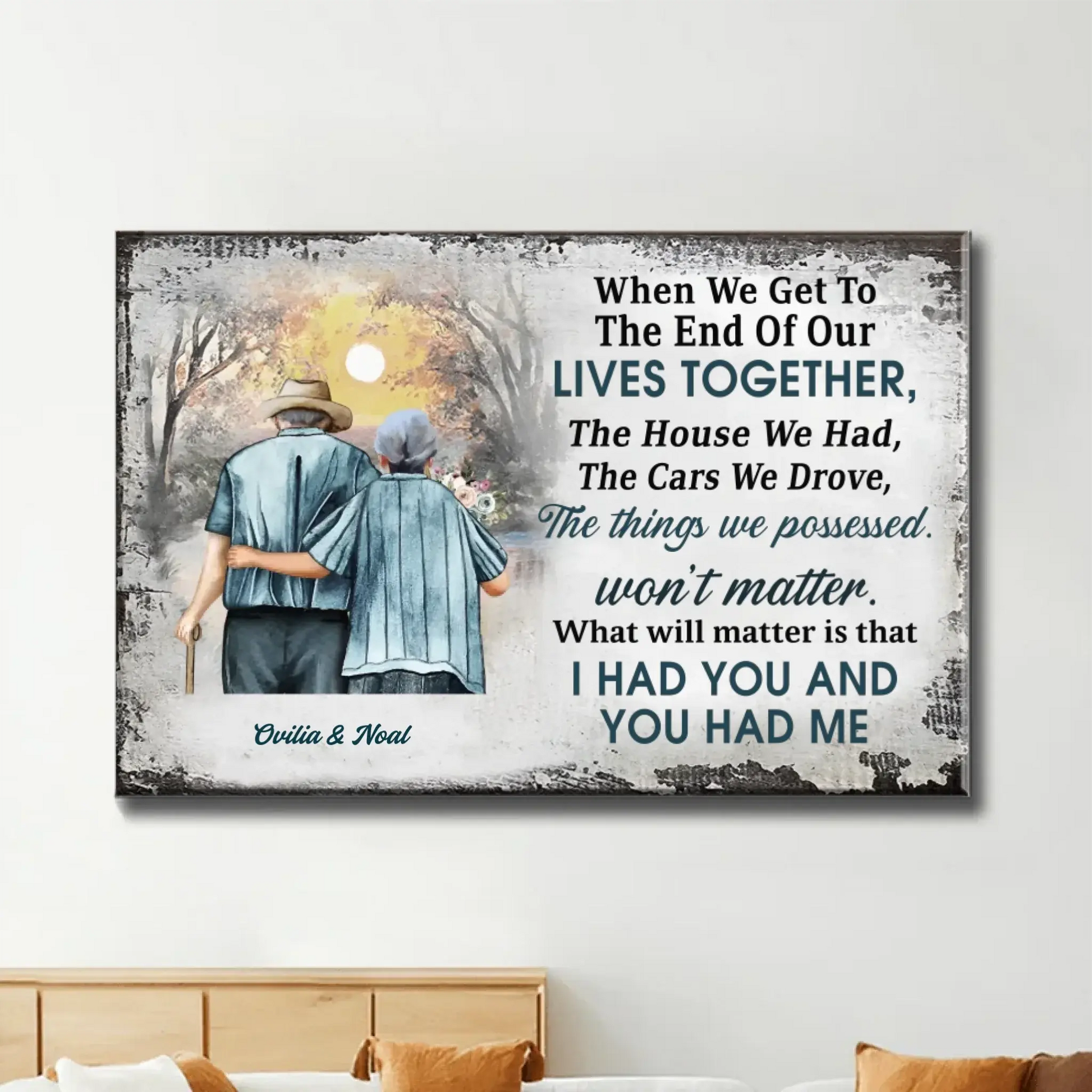 "I Had You and You Had Me" Sunset Art – Personalized Poster/Canvas – Romantic Wall Art Gift for Couples  Ezcustomize