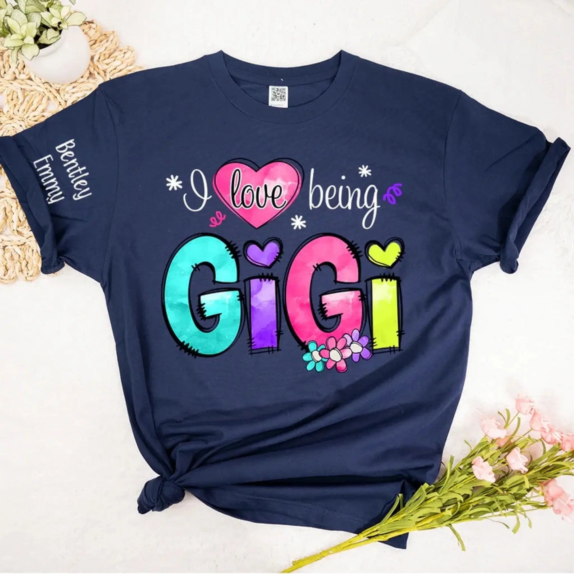 I Love Being Gigi Shirt – Personalized Custom Grandma/Nana Tee with Grandkids’ Names, Cute Gift for Gigi or Nana  Ezcustomize