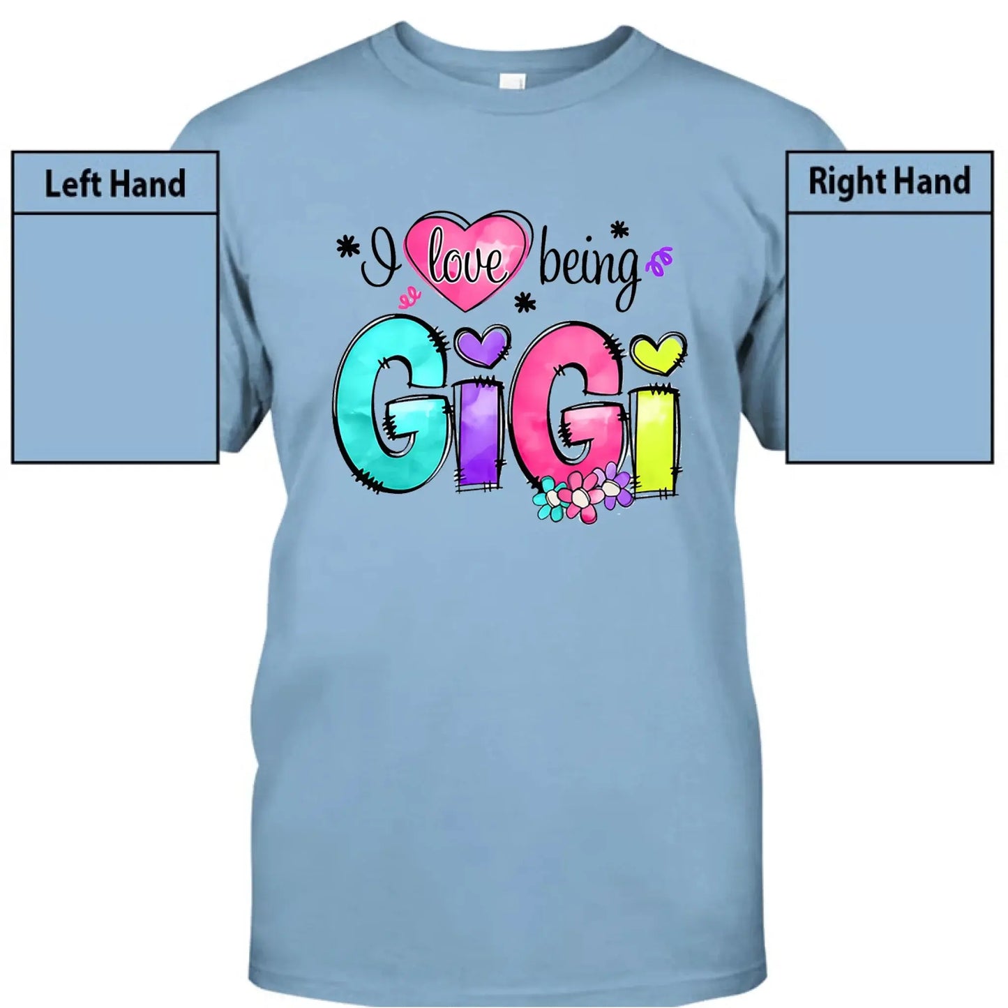 I Love Being Gigi Shirt – Personalized Custom Grandma/Nana Tee with Grandkids’ Names, Cute Gift for Gigi or Nana  Ezcustomize
