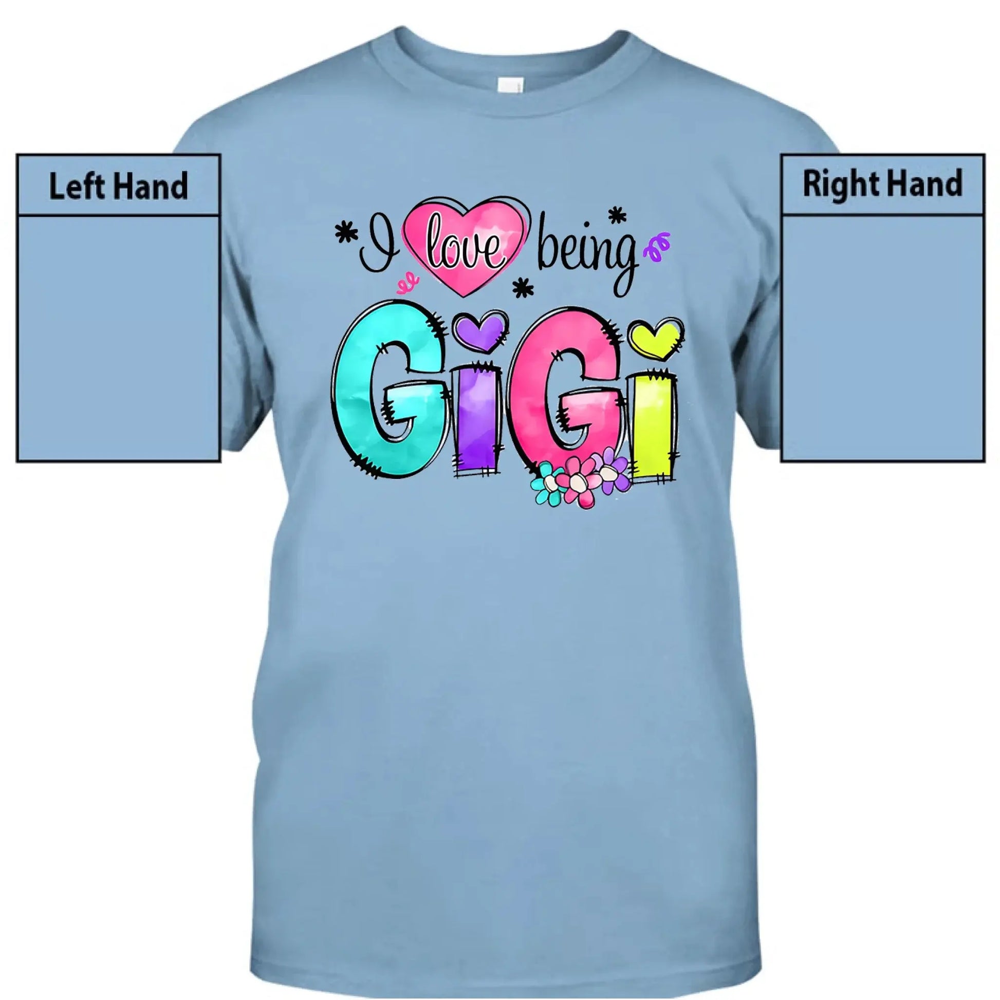 I Love Being Gigi Shirt – Personalized Custom Grandma/Nana Tee with Grandkids’ Names, Cute Gift for Gigi or Nana  Ezcustomize