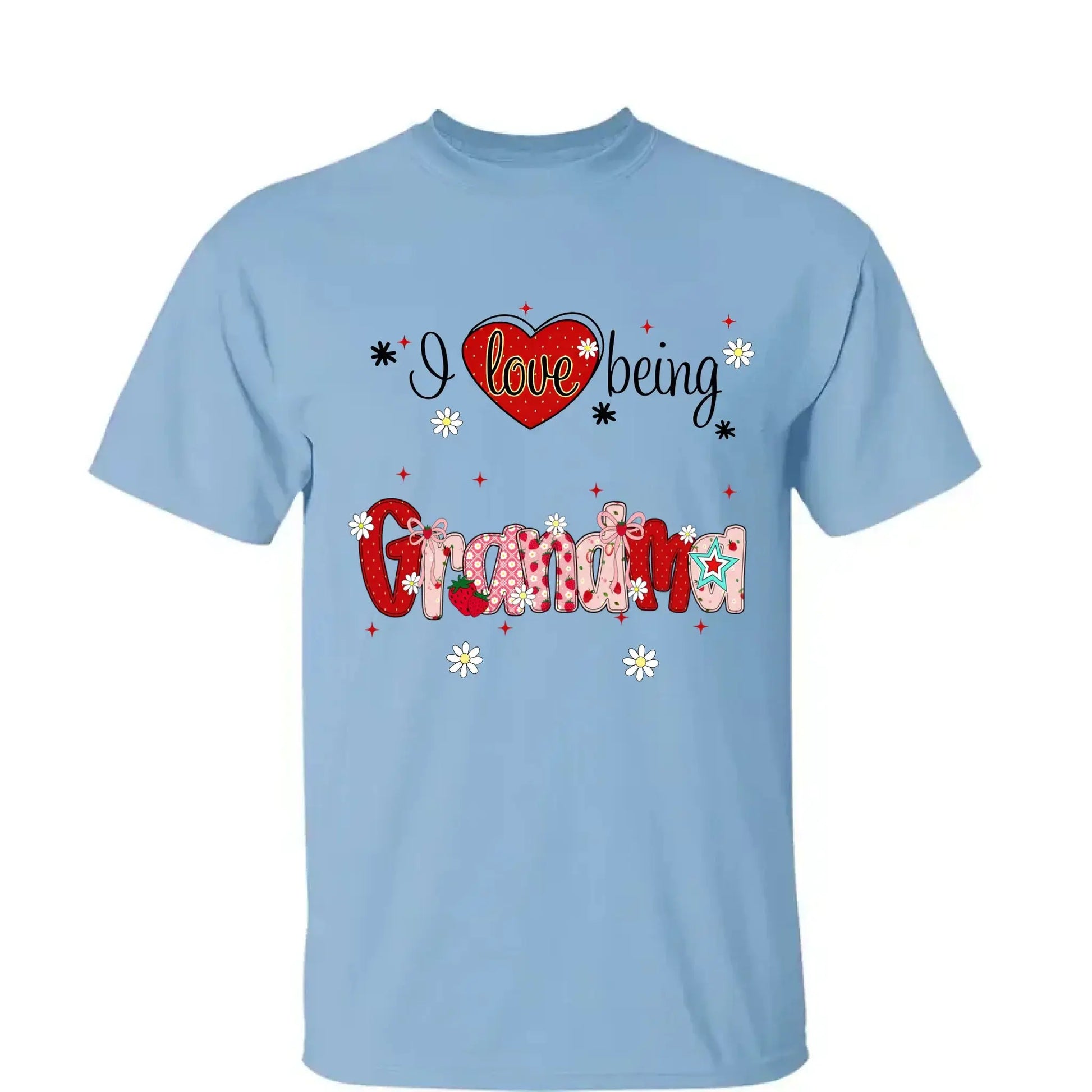 I Love Being a Grandma Shirt – Personalized Strawberry Grandma Tee with Grandkids' Names – Cute Summer Gift for Nana, Gigi, or Grandma  Ezcustomize