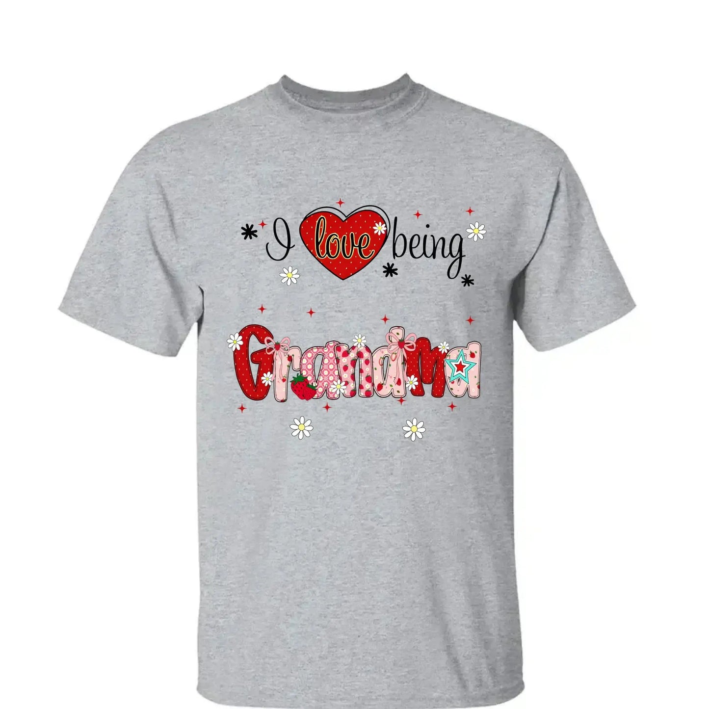 I Love Being a Grandma Shirt – Personalized Strawberry Grandma Tee with Grandkids' Names – Cute Summer Gift for Nana, Gigi, or Grandma  Ezcustomize