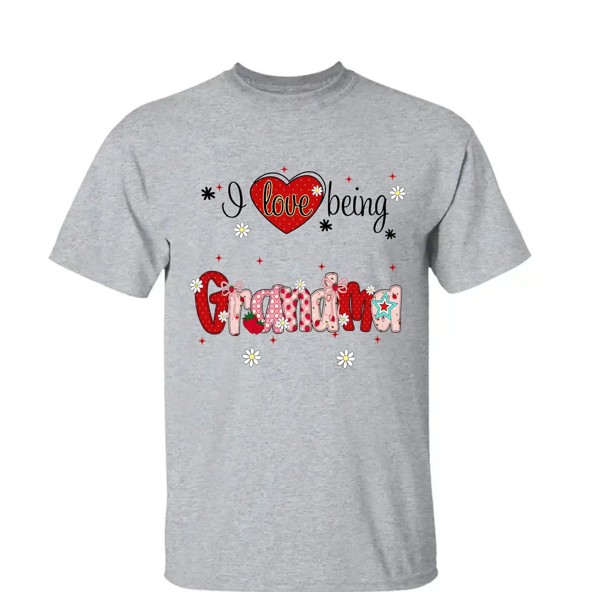 I Love Being a Grandma Shirt – Personalized Strawberry Grandma Tee with Grandkids' Names – Cute Summer Gift for Nana, Gigi, or Grandma  Ezcustomize
