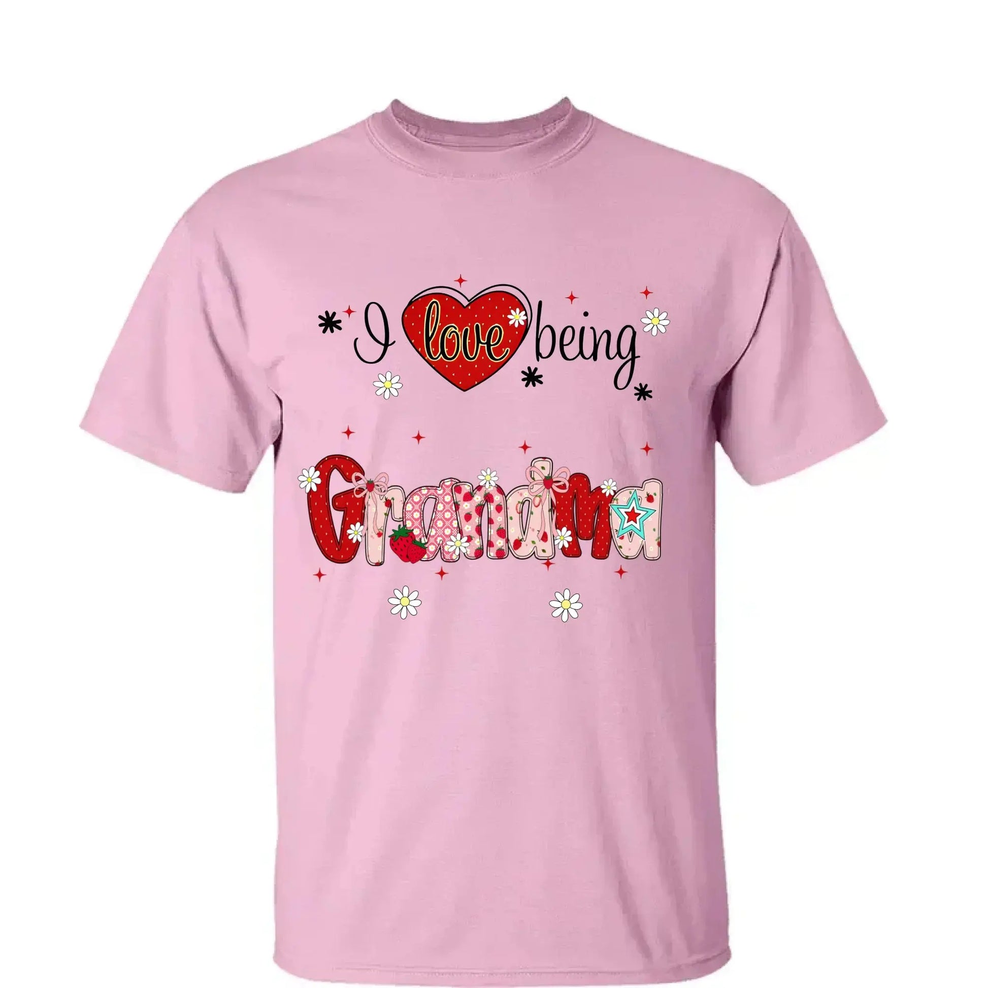 I Love Being a Grandma Shirt – Personalized Strawberry Grandma Tee with Grandkids' Names – Cute Summer Gift for Nana, Gigi, or Grandma  Ezcustomize