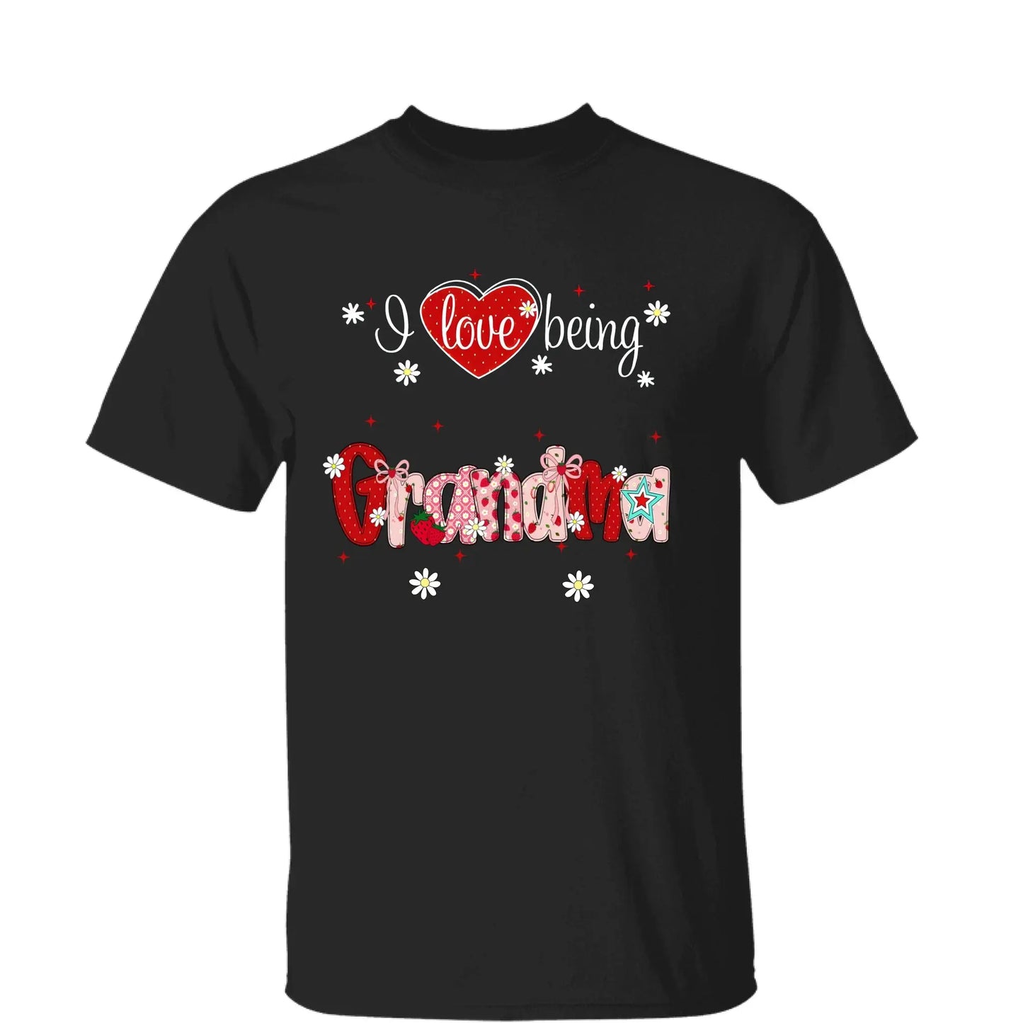 I Love Being a Grandma Shirt – Personalized Strawberry Grandma Tee with Grandkids' Names – Cute Summer Gift for Nana, Gigi, or Grandma  Ezcustomize