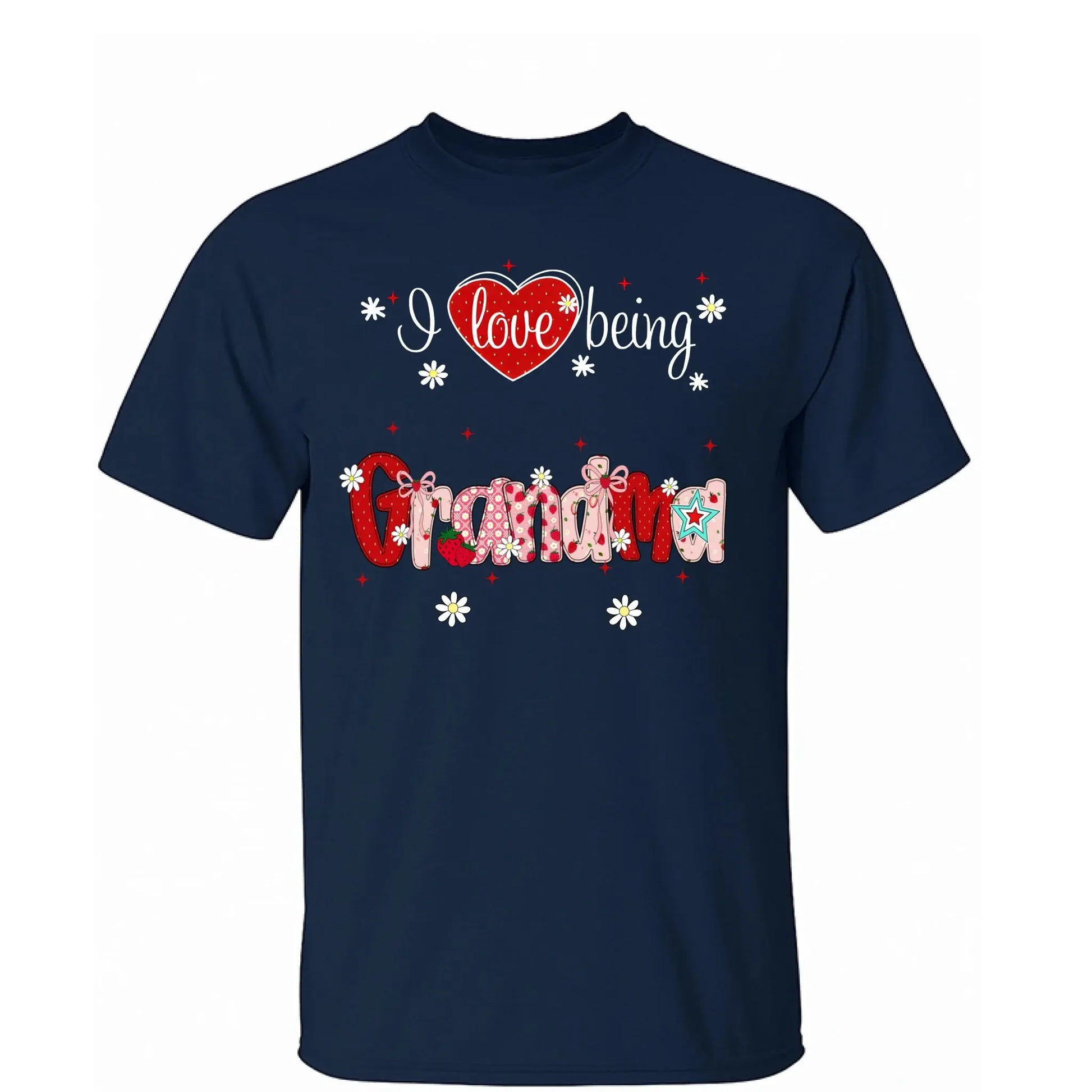 I Love Being a Grandma Shirt – Personalized Strawberry Grandma Tee with Grandkids' Names – Cute Summer Gift for Nana, Gigi, or Grandma  Ezcustomize