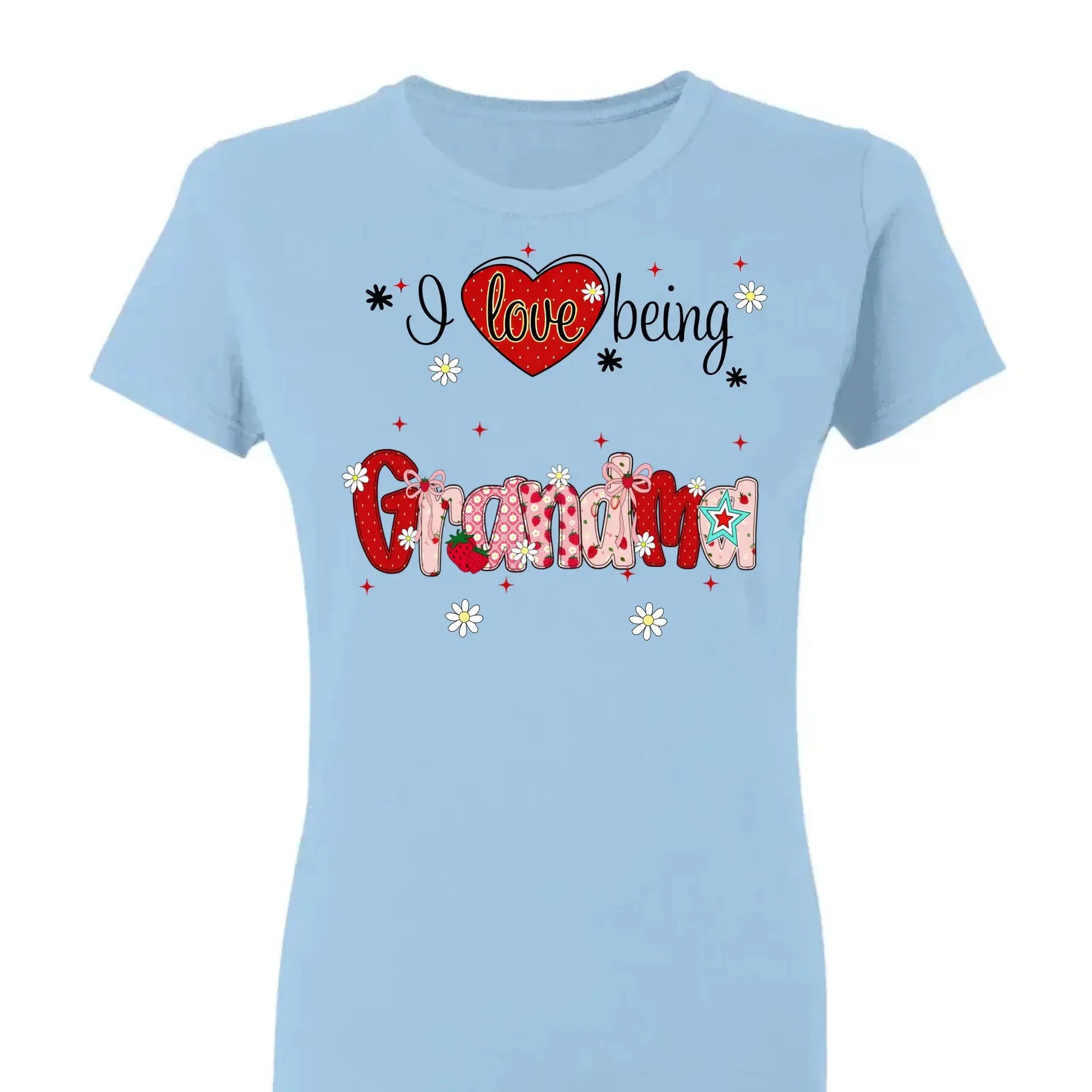 I Love Being a Grandma Shirt – Personalized Strawberry Grandma Tee with Grandkids' Names – Cute Summer Gift for Nana, Gigi, or Grandma  Ezcustomize