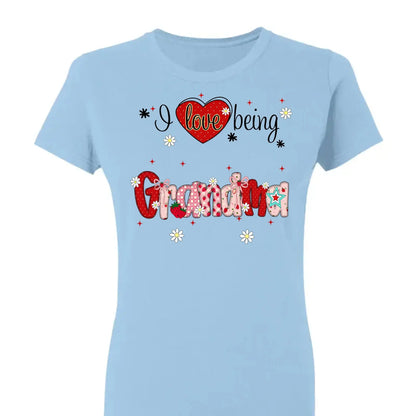 I Love Being a Grandma Shirt – Personalized Strawberry Grandma Tee with Grandkids' Names – Cute Summer Gift for Nana, Gigi, or Grandma  Ezcustomize