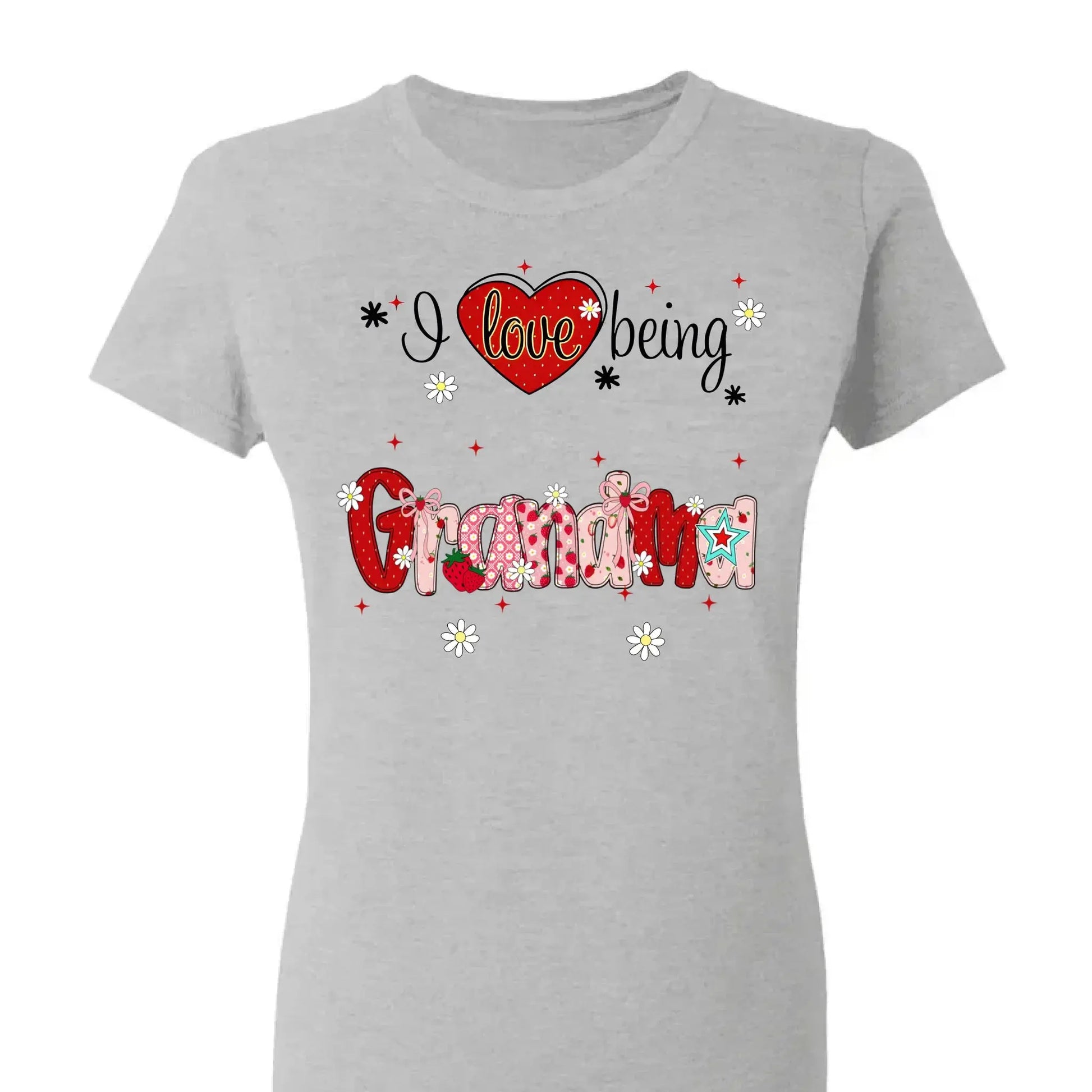I Love Being a Grandma Shirt – Personalized Strawberry Grandma Tee with Grandkids' Names – Cute Summer Gift for Nana, Gigi, or Grandma  Ezcustomize