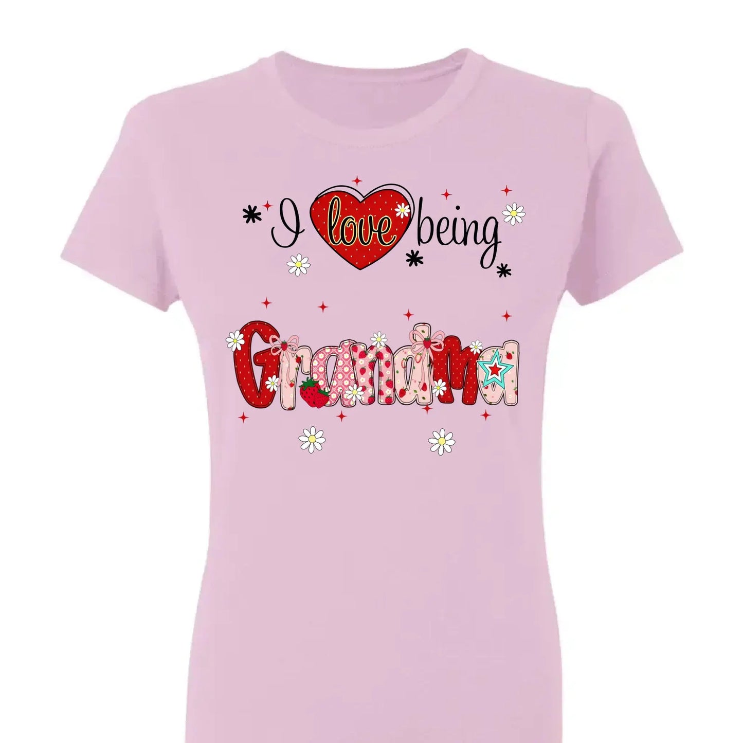 I Love Being a Grandma Shirt – Personalized Strawberry Grandma Tee with Grandkids' Names – Cute Summer Gift for Nana, Gigi, or Grandma  Ezcustomize