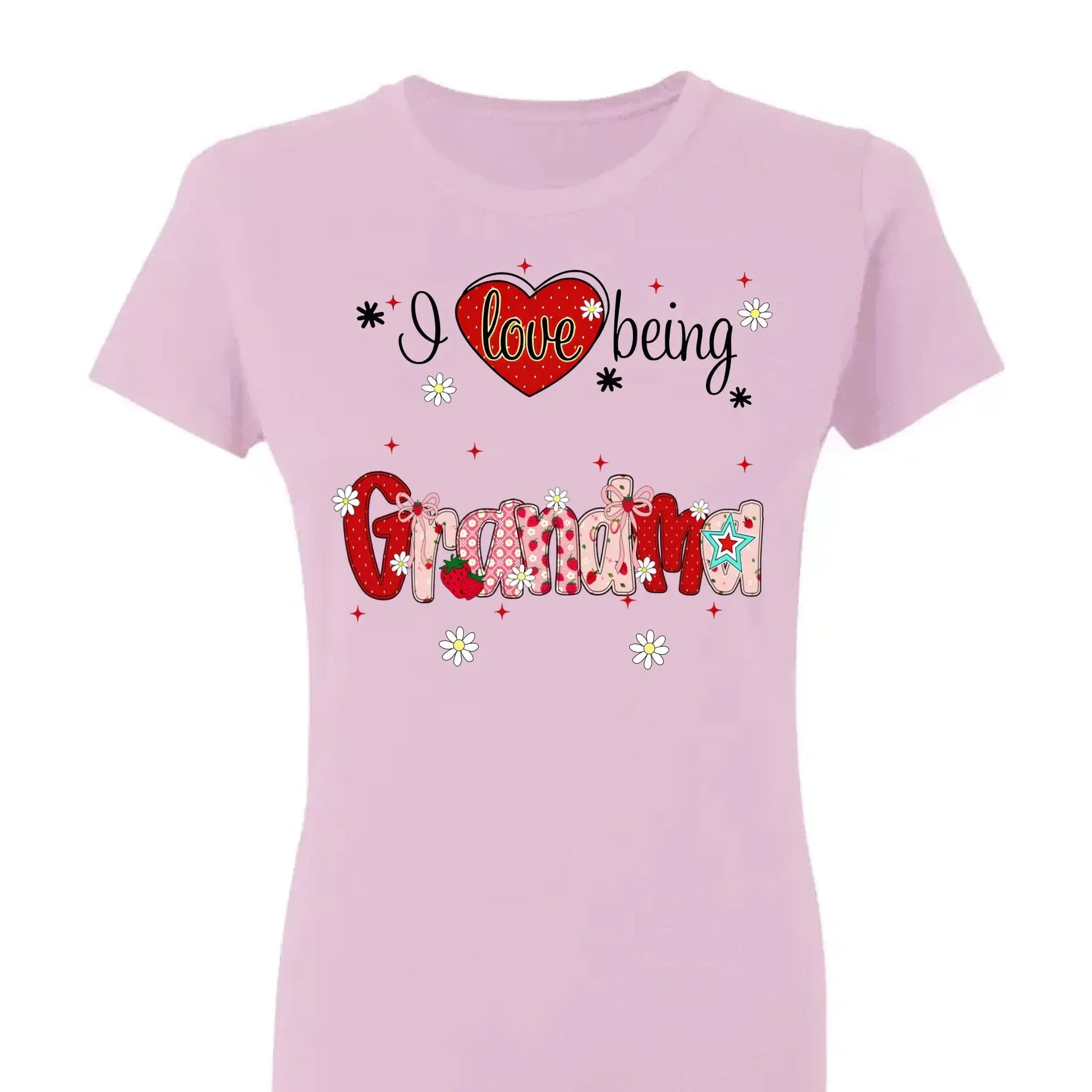 I Love Being a Grandma Shirt – Personalized Strawberry Grandma Tee with Grandkids' Names – Cute Summer Gift for Nana, Gigi, or Grandma  Ezcustomize