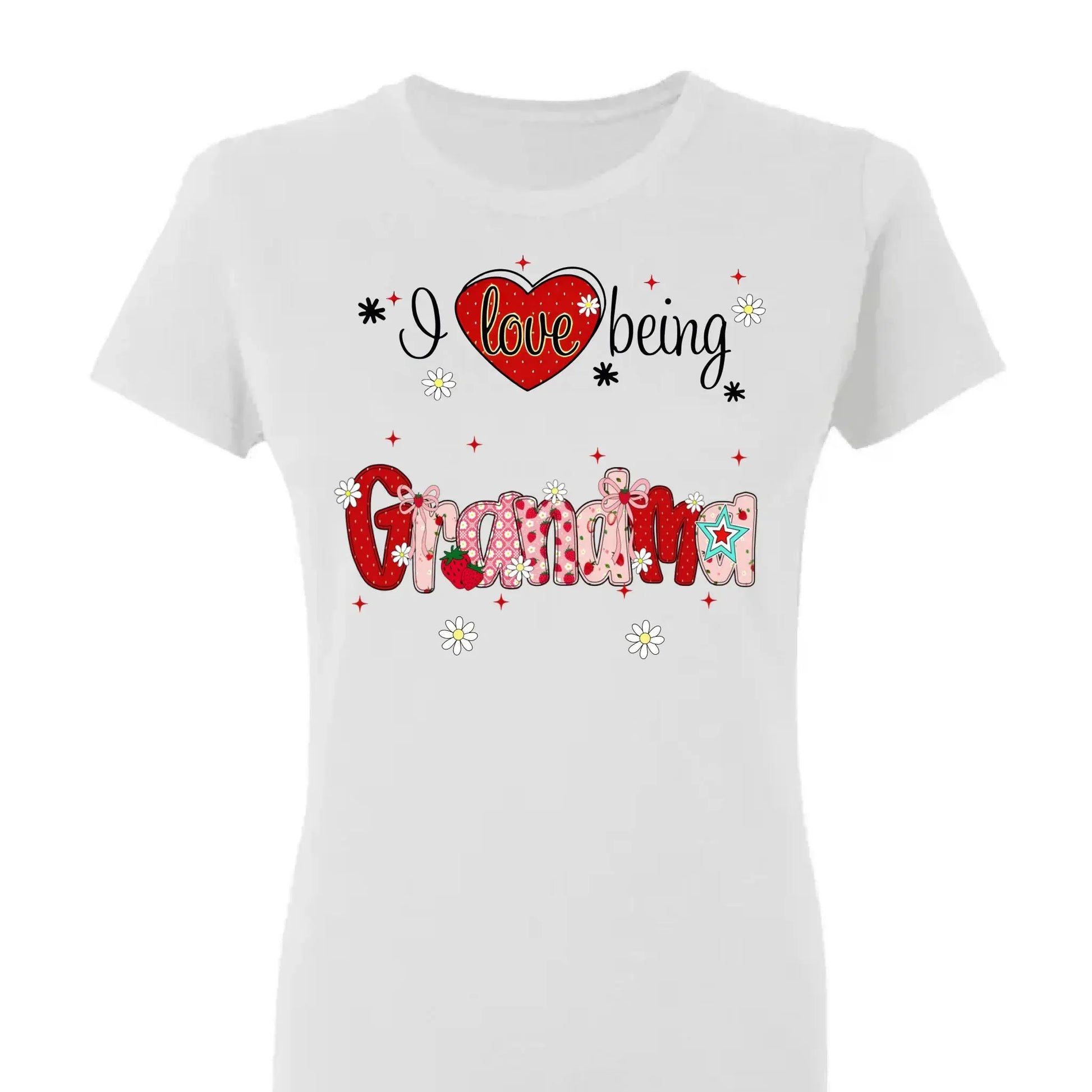 I Love Being a Grandma Shirt – Personalized Strawberry Grandma Tee with Grandkids' Names – Cute Summer Gift for Nana, Gigi, or Grandma  Ezcustomize