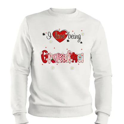 I Love Being a Grandma Shirt – Personalized Strawberry Grandma Tee with Grandkids' Names – Cute Summer Gift for Nana, Gigi, or Grandma  Ezcustomize