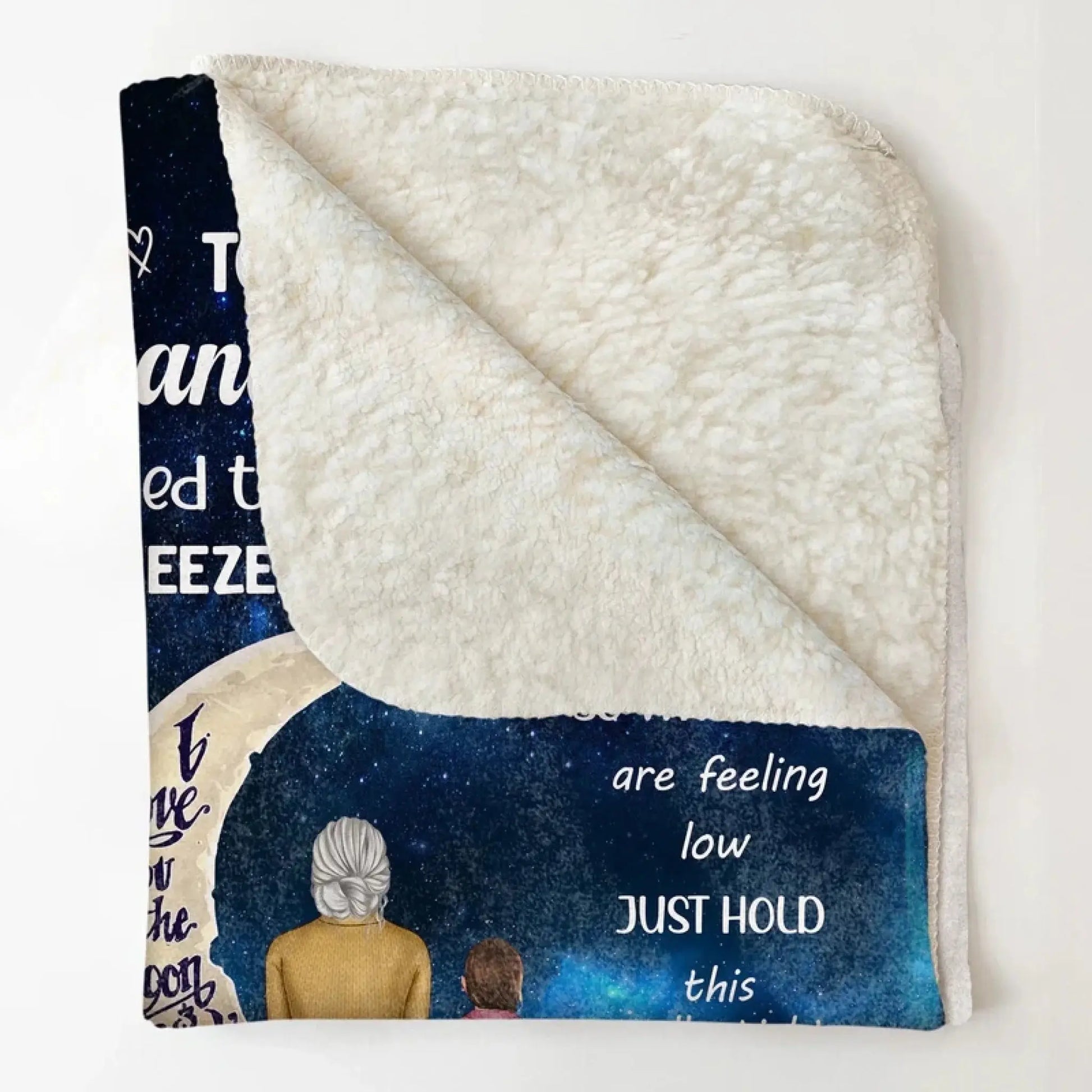 I Love You to the Moon and Back Granddaughter Galaxy Moon & Stars – Personalized Blanket – Birthday Gift for Granddaughter/Grandson  Ezcustomize