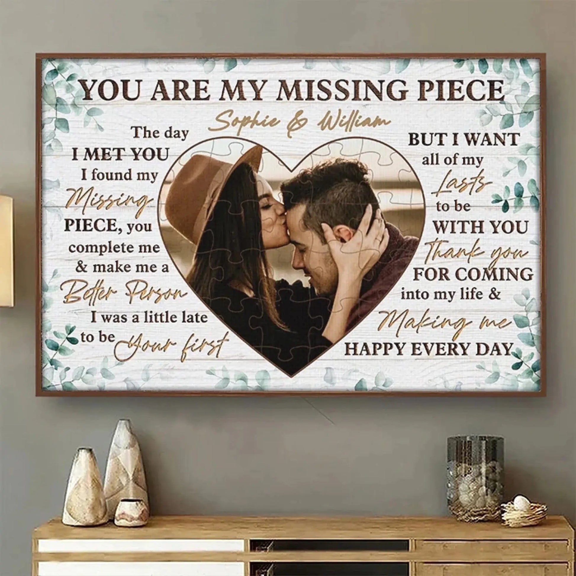 I Want All of My Lasts to Be With You Personalized Horizontal Poster – Upload Your Photo, Romantic Custom Wall Art Gift for Couples  Ezcustomize