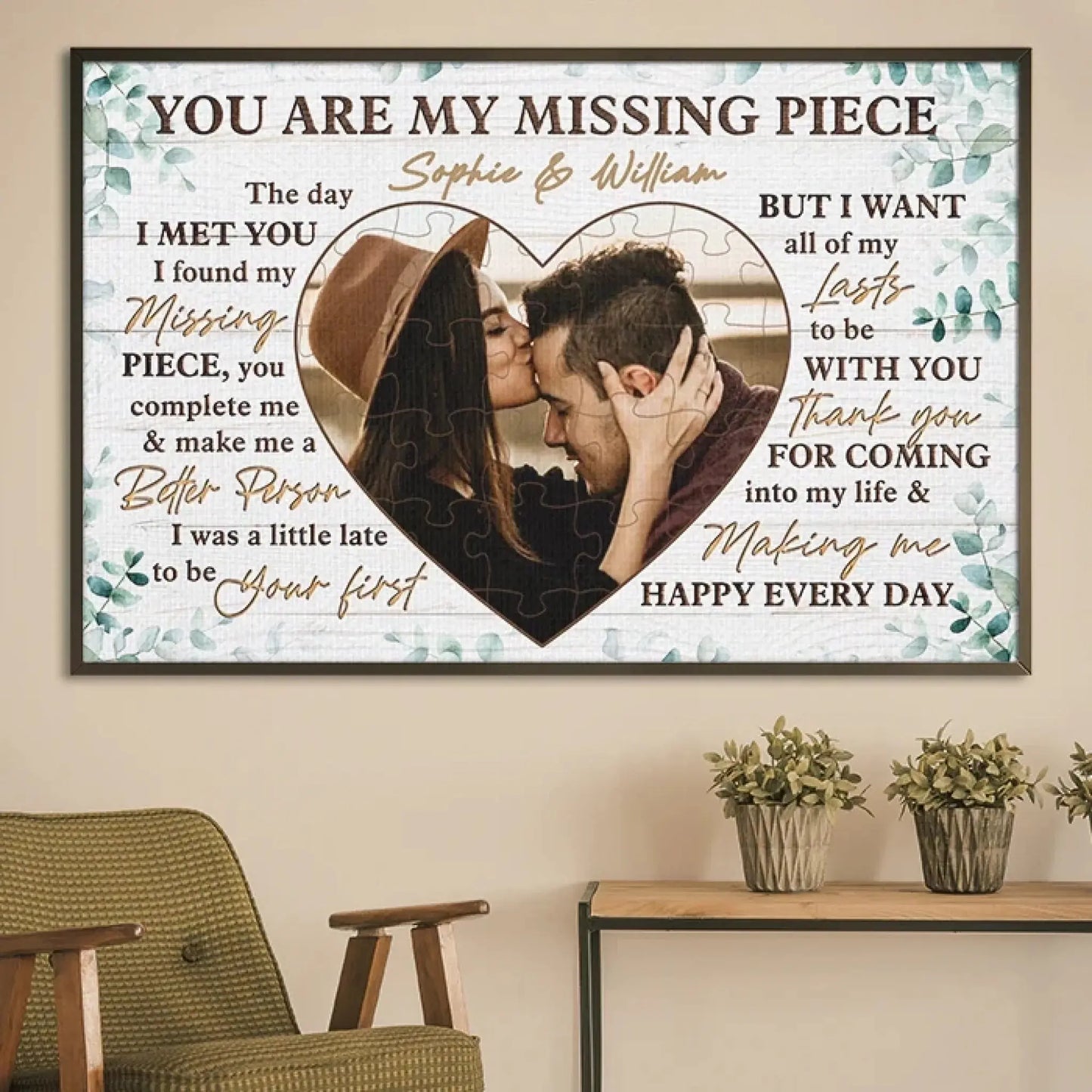 I Want All of My Lasts to Be With You Personalized Horizontal Poster – Upload Your Photo, Romantic Custom Wall Art Gift for Couples  Ezcustomize