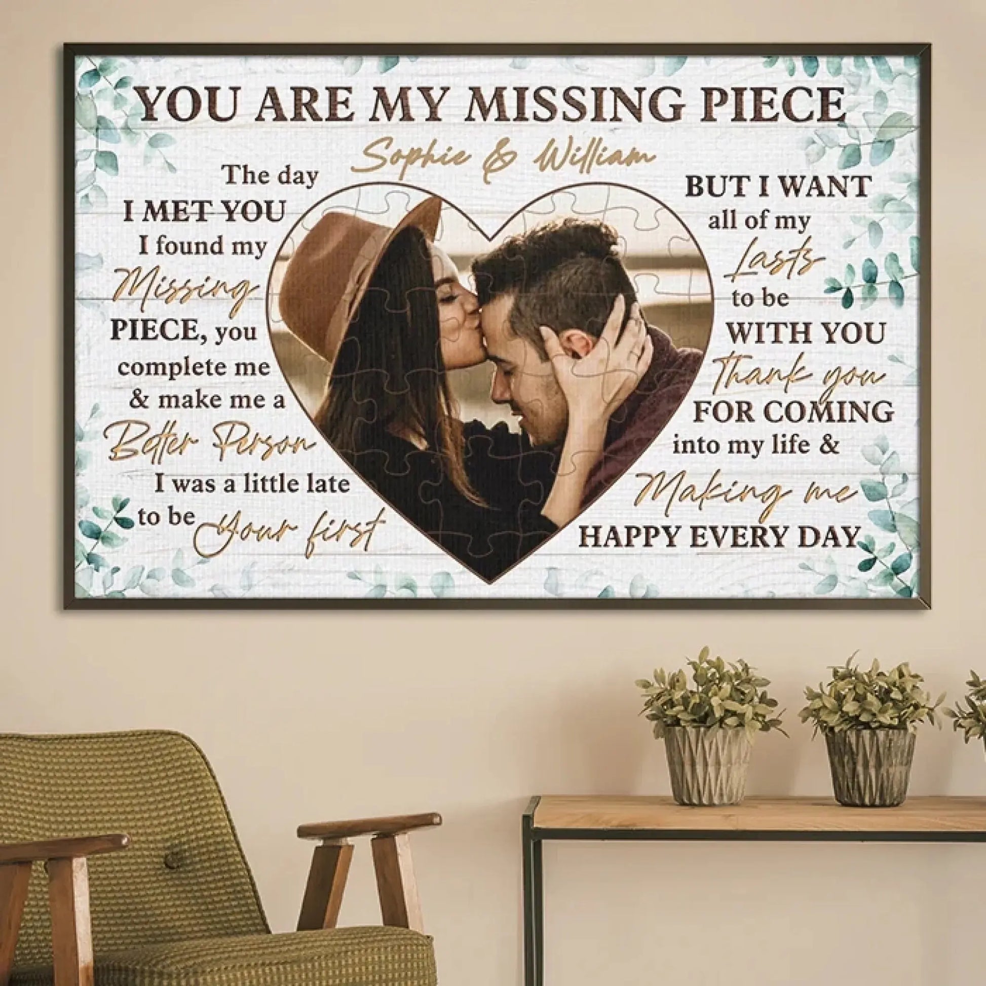 I Want All of My Lasts to Be With You Personalized Horizontal Poster – Upload Your Photo, Romantic Custom Wall Art Gift for Couples  Ezcustomize