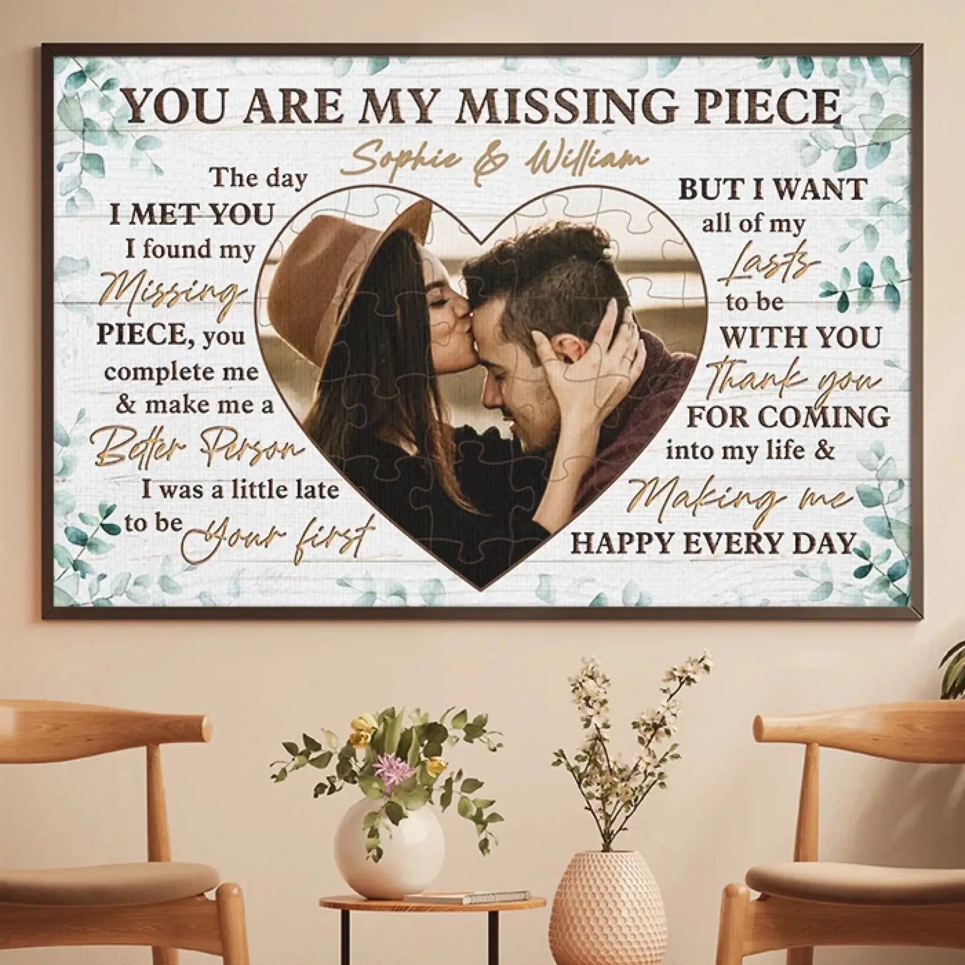 I Want All of My Lasts to Be With You Personalized Horizontal Poster – Upload Your Photo, Romantic Custom Wall Art Gift for Couples  Ezcustomize