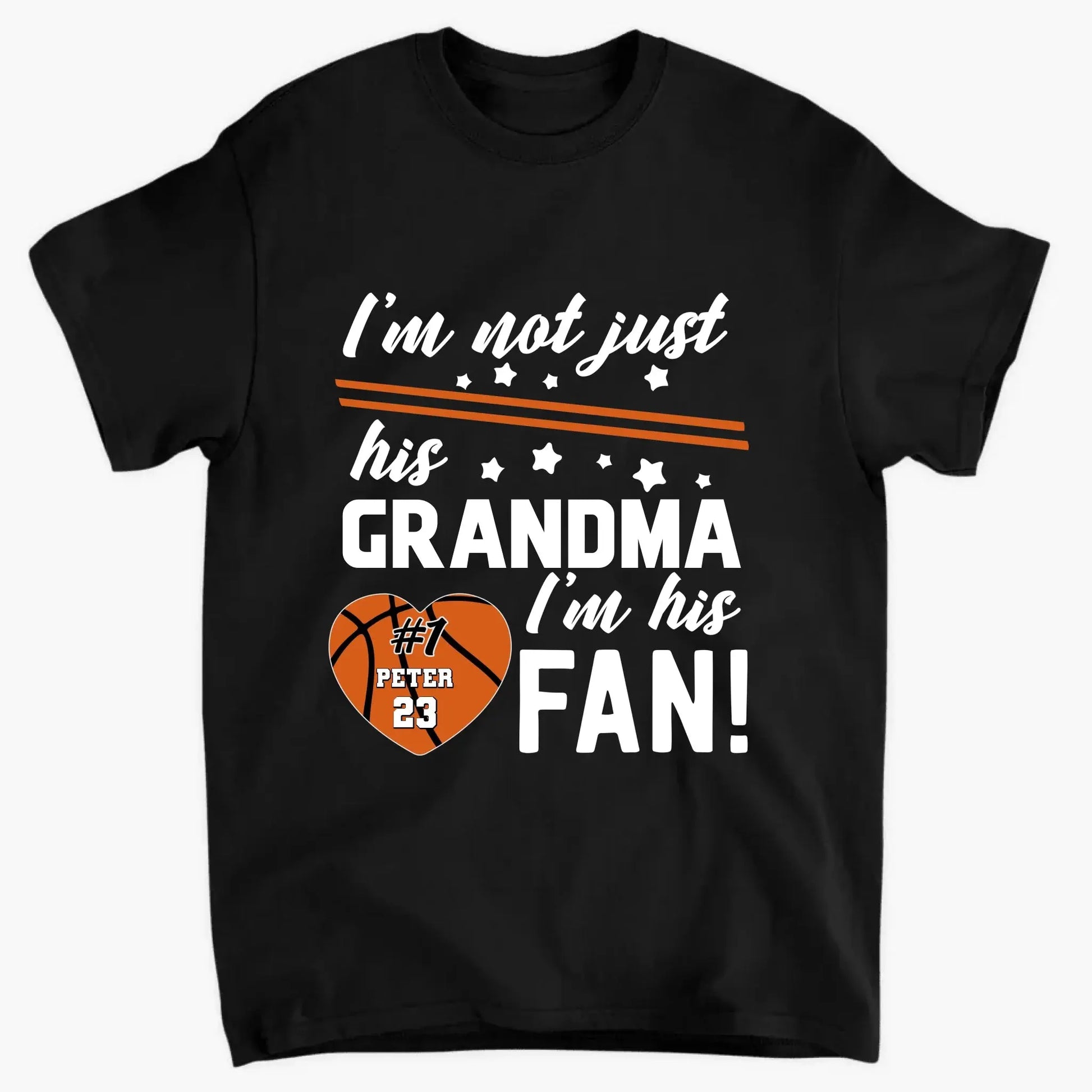 I’m Not Just His Grandma, I’m His #1 Fan – Personalized T-Shirt – Custom Sports Gift for Proud Grandmas and Fans  Ezcustomize
