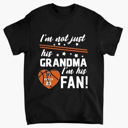 I’m Not Just His Grandma, I’m His #1 Fan – Personalized T-Shirt – Custom Sports Gift for Proud Grandmas and Fans  Ezcustomize