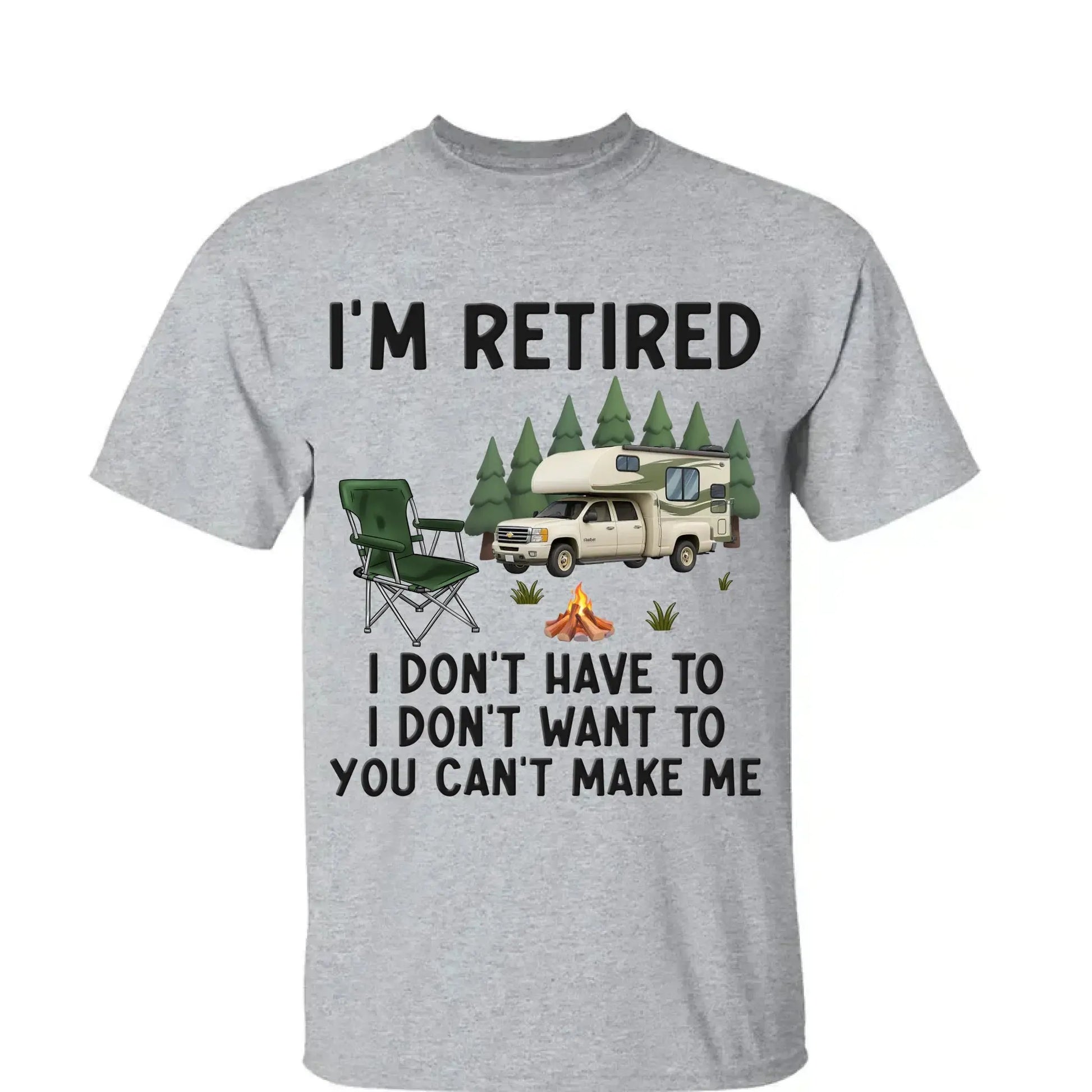 I'm Retired – Personalized T-Shirt/Hoodie for Coworkers – Funny Retirement Gift for Work Friends, Colleagues, or Camping Lovers  Ezcustomize