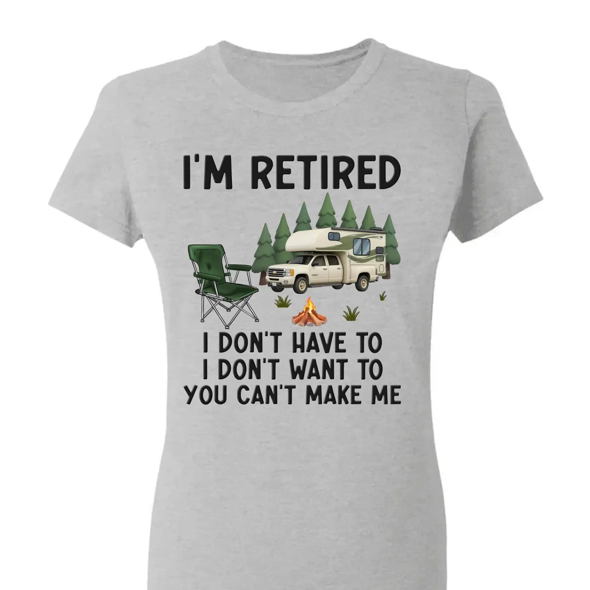 I'm Retired – Personalized T-Shirt/Hoodie for Coworkers – Funny Retirement Gift for Work Friends, Colleagues, or Camping Lovers  Ezcustomize