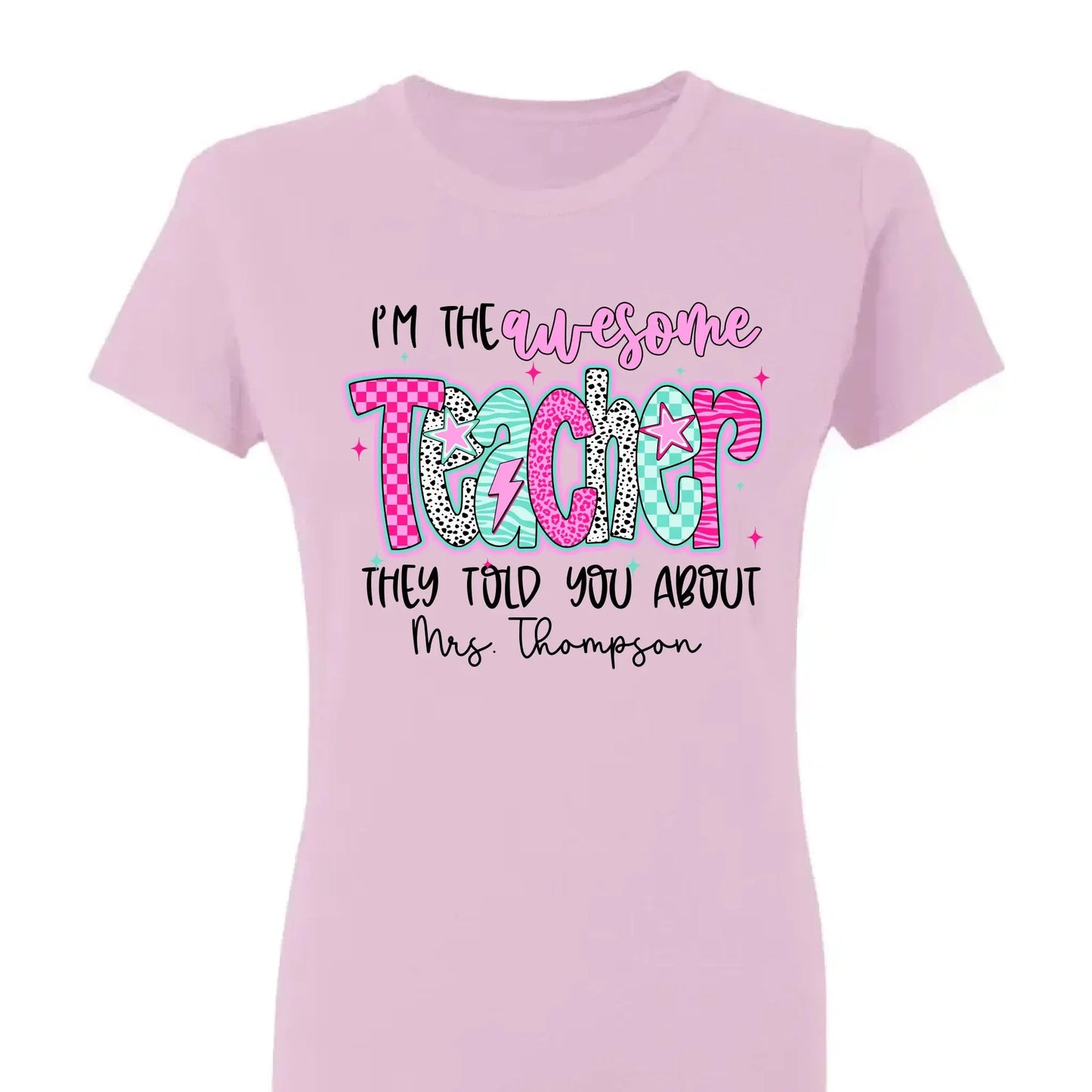I'm the Awesome Teacher They Told You About Shirt – Custom Job Title & Name, Back to School Gift for Educators  Ezcustomize
