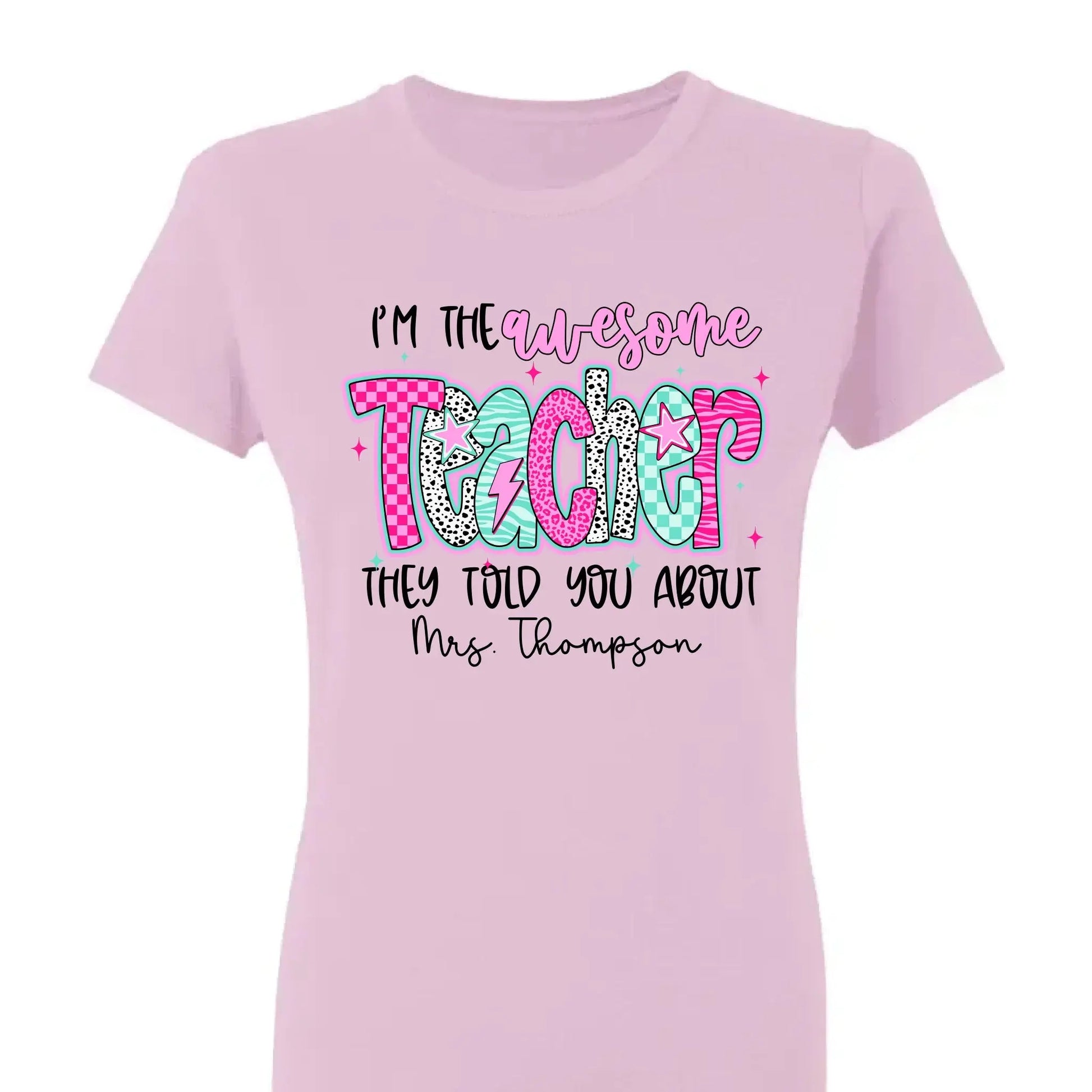 I'm the Awesome Teacher They Told You About Shirt – Custom Job Title & Name, Back to School Gift for Educators  Ezcustomize