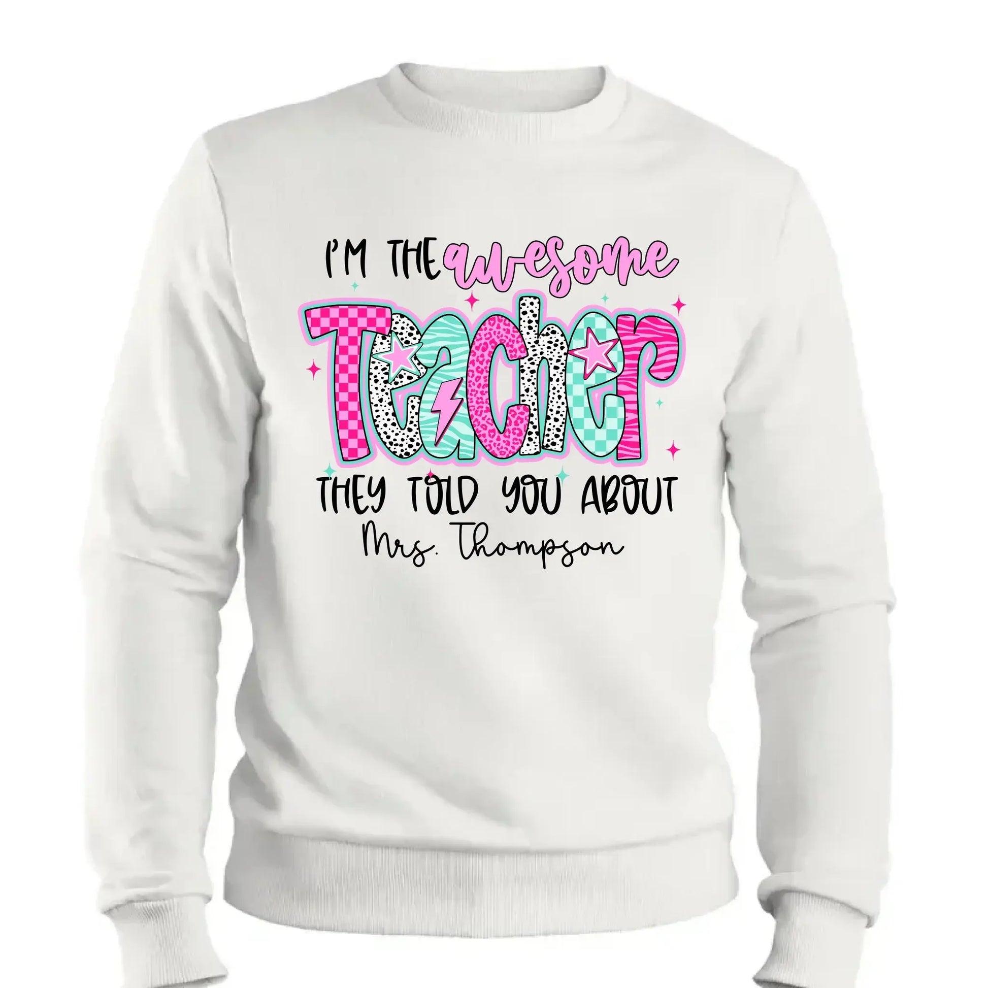I'm the Awesome Teacher They Told You About Shirt – Custom Job Title & Name, Back to School Gift for Educators  Ezcustomize