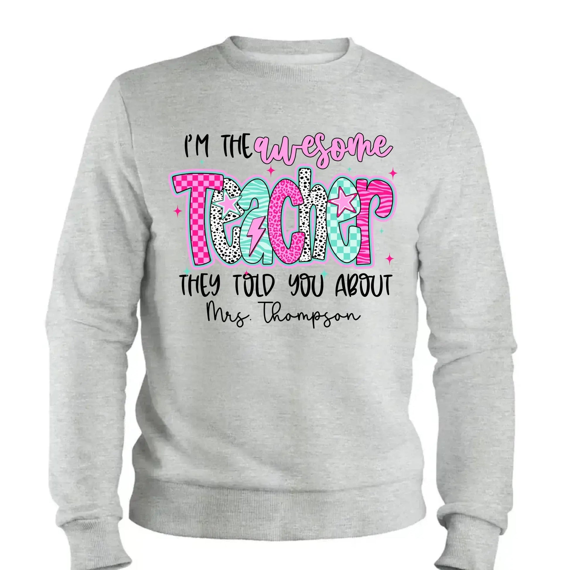 I'm the Awesome Teacher They Told You About Shirt – Custom Job Title & Name, Back to School Gift for Educators  Ezcustomize