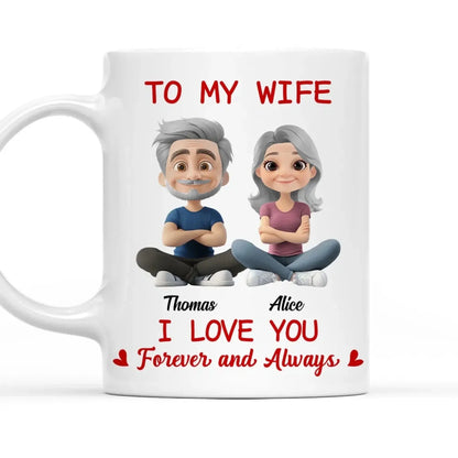 In Love With You My Wife – Personalized Custom Coffee Mug Cup – Romantic Anniversary, Valentine’s Day & Birthday Gift for Wife  Ezcustomize