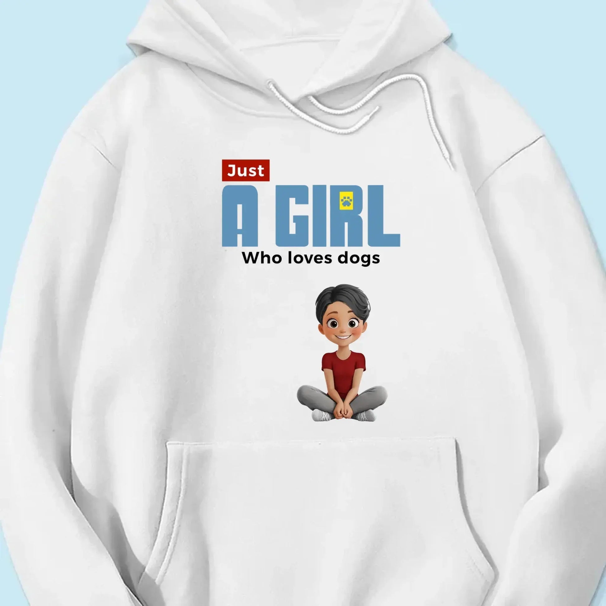 "Just A Girl Who Loves Dogs" Personalized T-Shirt – Custom Dog Lover Tee  Ezcustomize