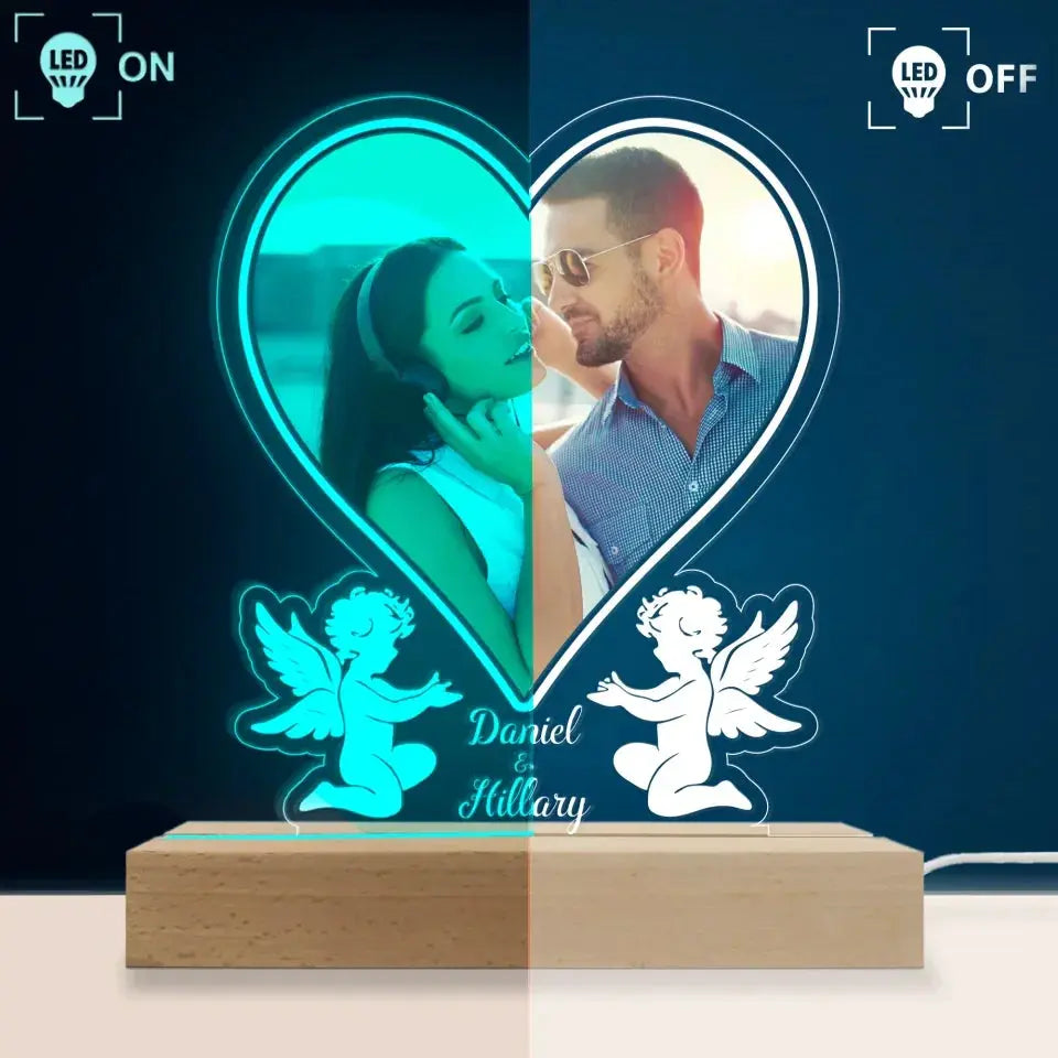 Led Light For Couple - Personalized Photo LED Light - Anniversary Gifts For Her, Him  Ezcustomize