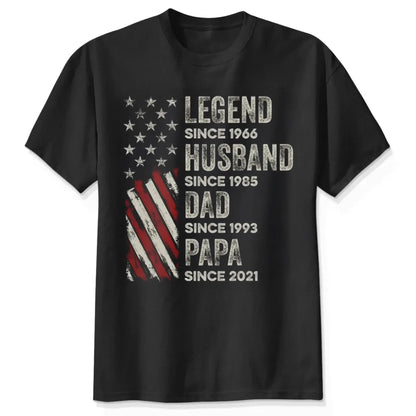 Legend Husband Dad Grandpa Custom Family Name – Personalized Shirt Tee – Funny Father’s Day Birthday Gift for Dad Grandpa  Ezcustomize