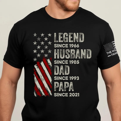 Legend Husband Dad Grandpa Custom Family Name – Personalized Shirt Tee – Funny Father’s Day Birthday Gift for Dad Grandpa  Ezcustomize